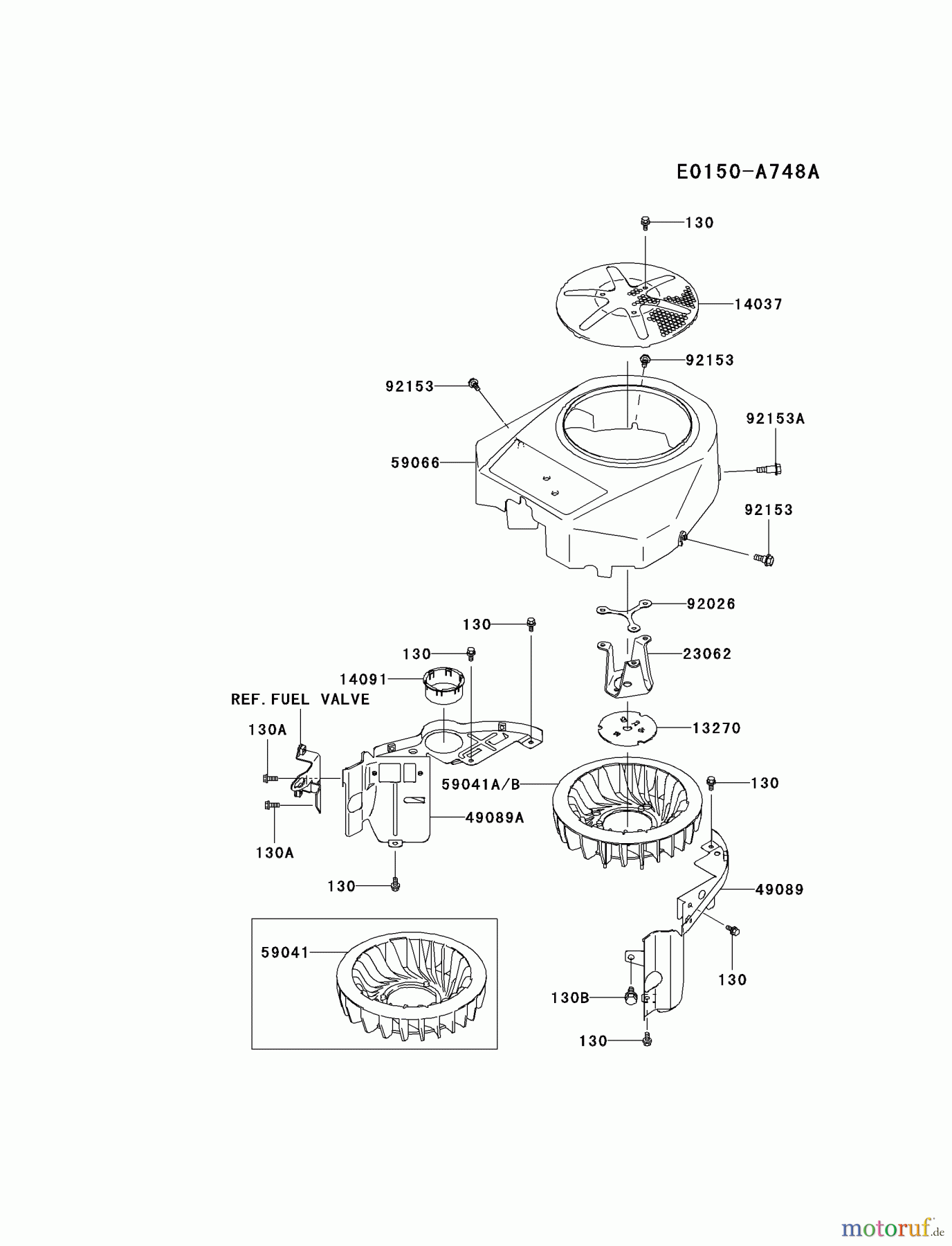  Kawasaki Motoren Motoren Vertikal FA210V - AS02 bis FH641V - DS24 FH430V-CS12 - Kawasaki FH430V 4-Stroke Engine COOLING-EQUIPMENT