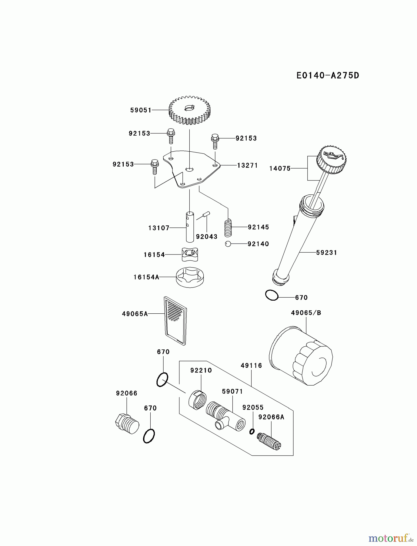  Kawasaki Motoren Motoren Vertikal FA210V - AS02 bis FH641V - DS24 FH430V-DS27 - Kawasaki FH430V 4-Stroke Engine LUBRICATION-EQUIPMENT