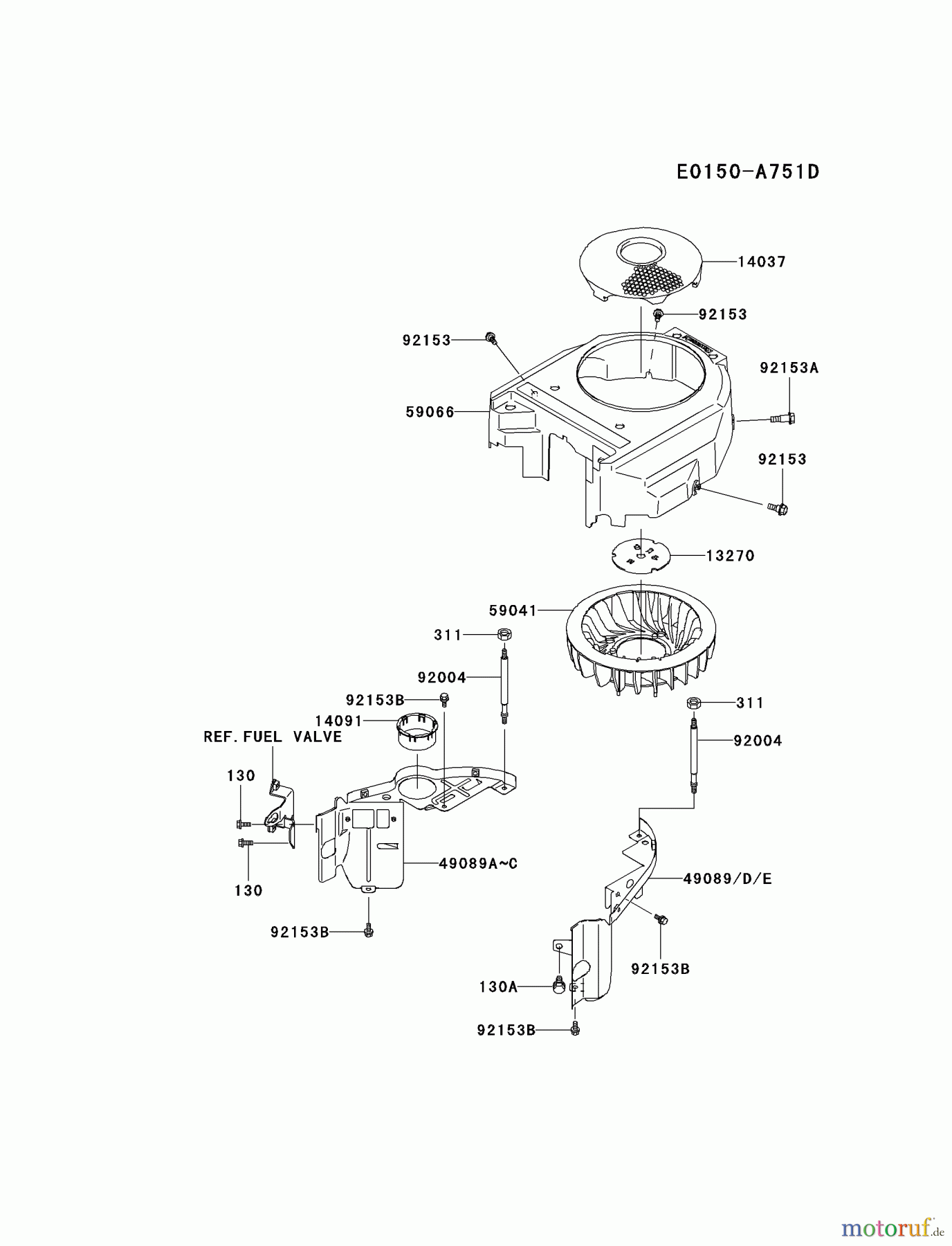  Kawasaki Motoren Motoren Vertikal FA210V - AS02 bis FH641V - DS24 FH430V-BS35 - Kawasaki FH430V 4-Stroke Engine COOLING-EQUIPMENT