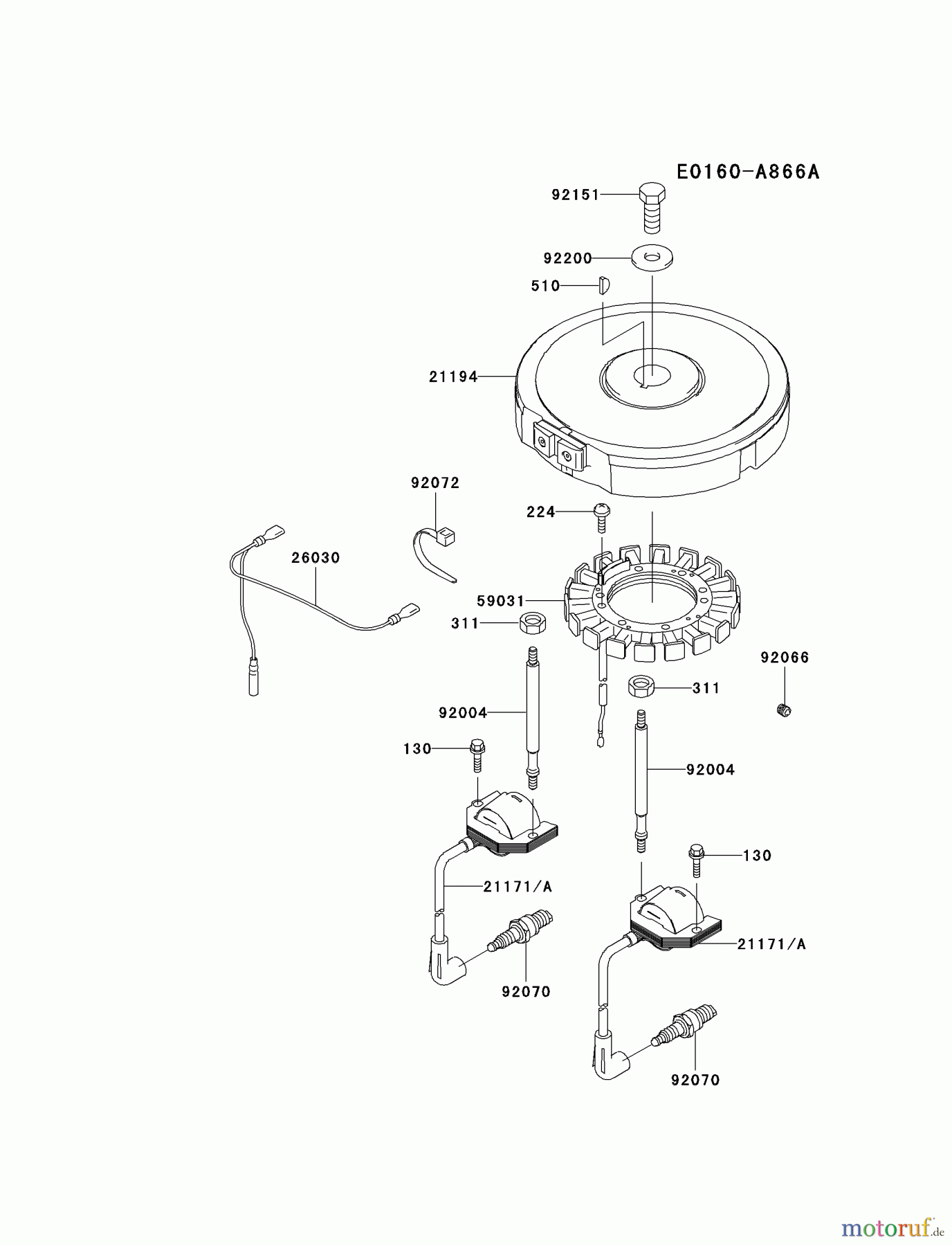  Kawasaki Motoren Motoren Vertikal FA210V - AS02 bis FH641V - DS24 FH451V-AS11 - Kawasaki FH451V 4-Stroke Engine ELECTRIC-EQUIPMENT