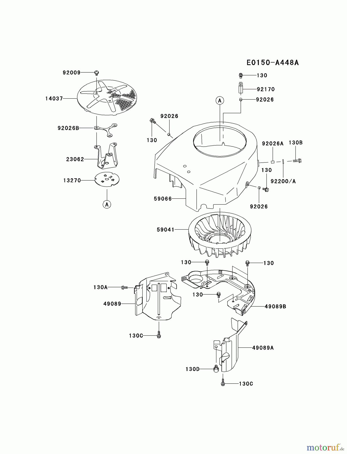  Kawasaki Motoren Motoren Vertikal FA210V - AS02 bis FH641V - DS24 FH451V-AS15 - Kawasaki FH451V 4-Stroke Engine COOLING-EQUIPMENT