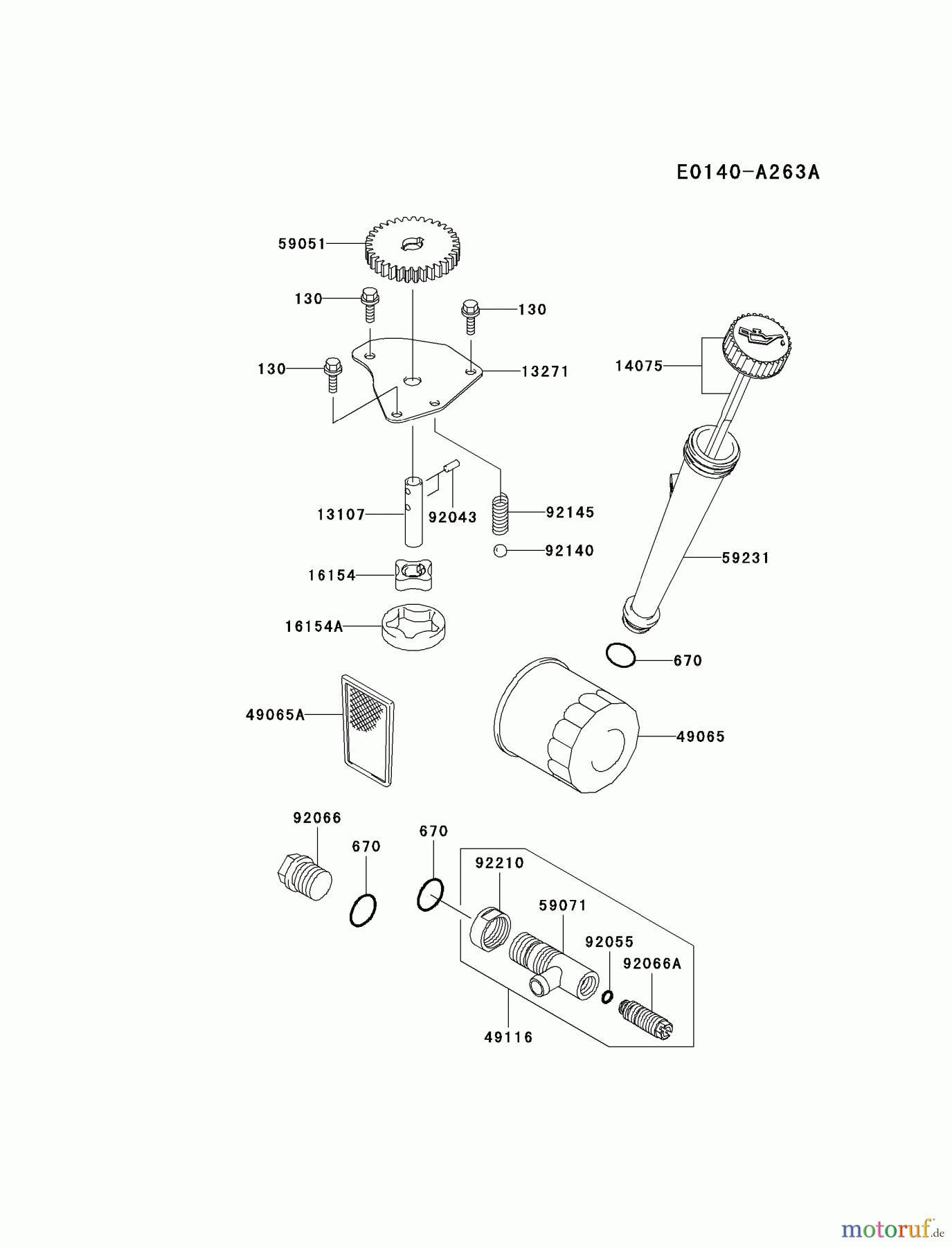  Kawasaki Motoren Motoren Vertikal FA210V - AS02 bis FH641V - DS24 FH451V-AS20 - Kawasaki FH451V 4-Stroke Engine LUBRICATION-EQUIPMENT