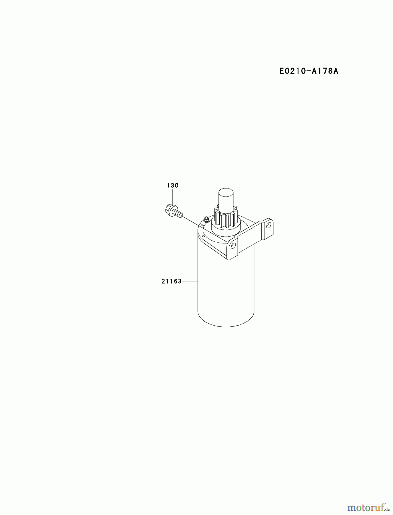  Kawasaki Motoren Motoren Vertikal FA210V - AS02 bis FH641V - DS24 FH500V-AS05 - Kawasaki FH500V 4-Stroke Engine STARTER