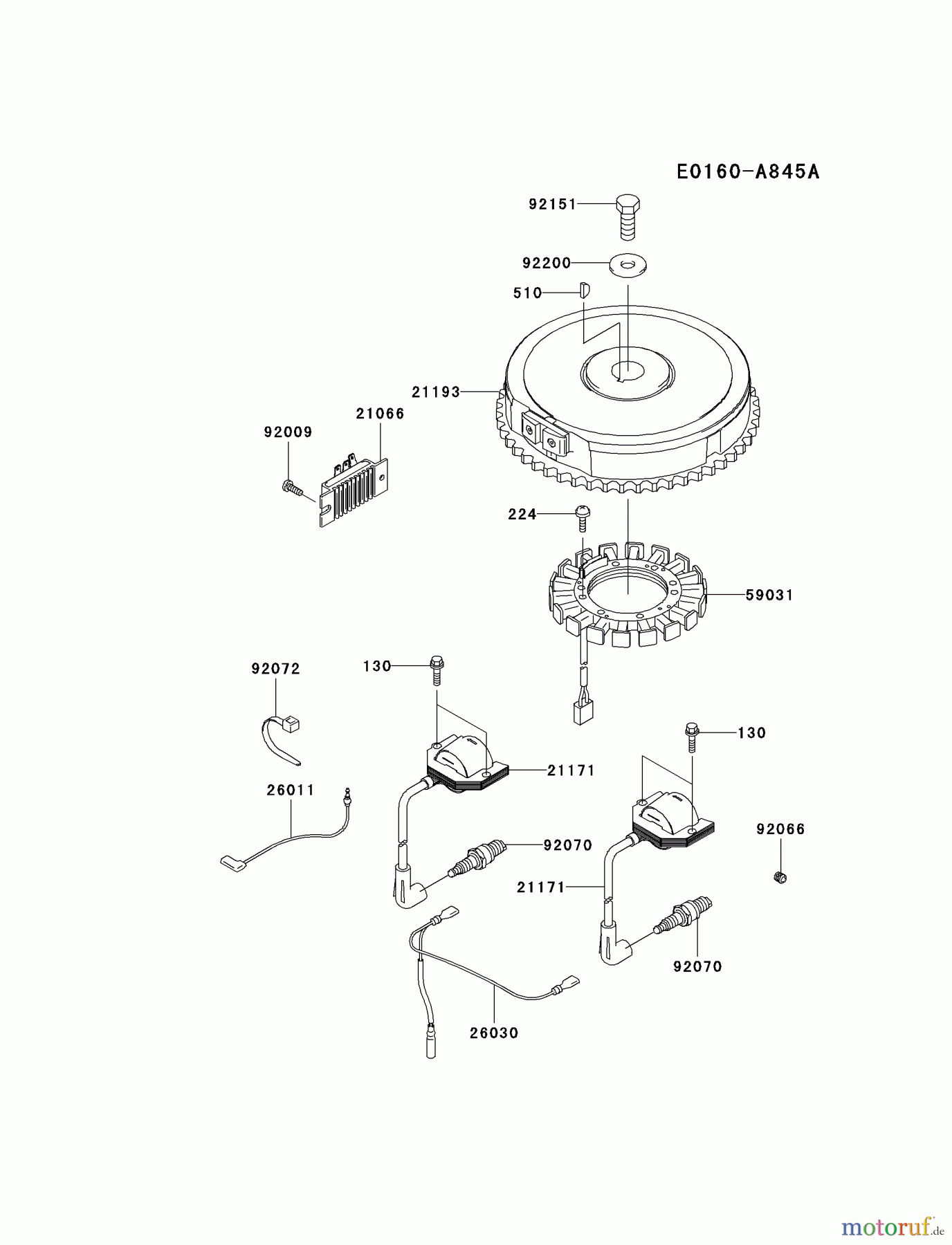  Kawasaki Motoren Motoren Vertikal FA210V - AS02 bis FH641V - DS24 FH500V-BS00 - Kawasaki FH500V 4-Stroke Engine ELECTRIC-EQUIPMENT