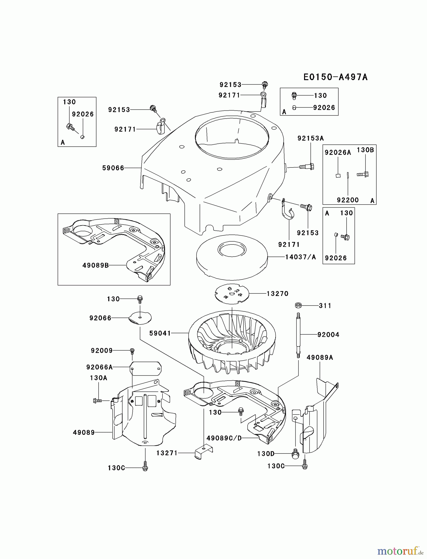  Kawasaki Motoren Motoren Vertikal FA210V - AS02 bis FH641V - DS24 FH500V-AS31 - Kawasaki FH500V 4-Stroke Engine COOLING-EQUIPMENT