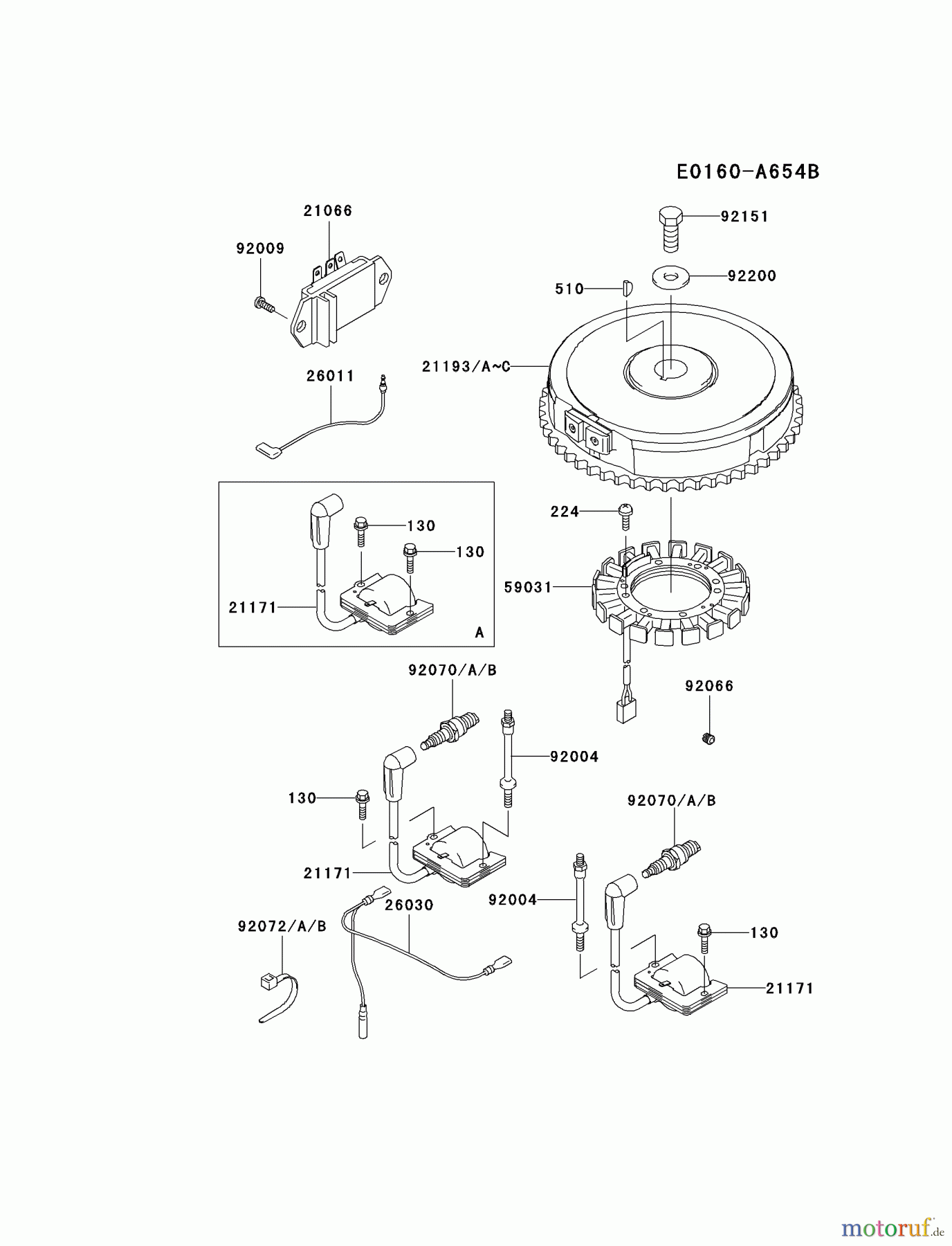  Kawasaki Motoren Motoren Vertikal FA210V - AS02 bis FH641V - DS24 FH500V-CS14 - Kawasaki FH500V 4-Stroke Engine ELECTRIC-EQUIPMENT