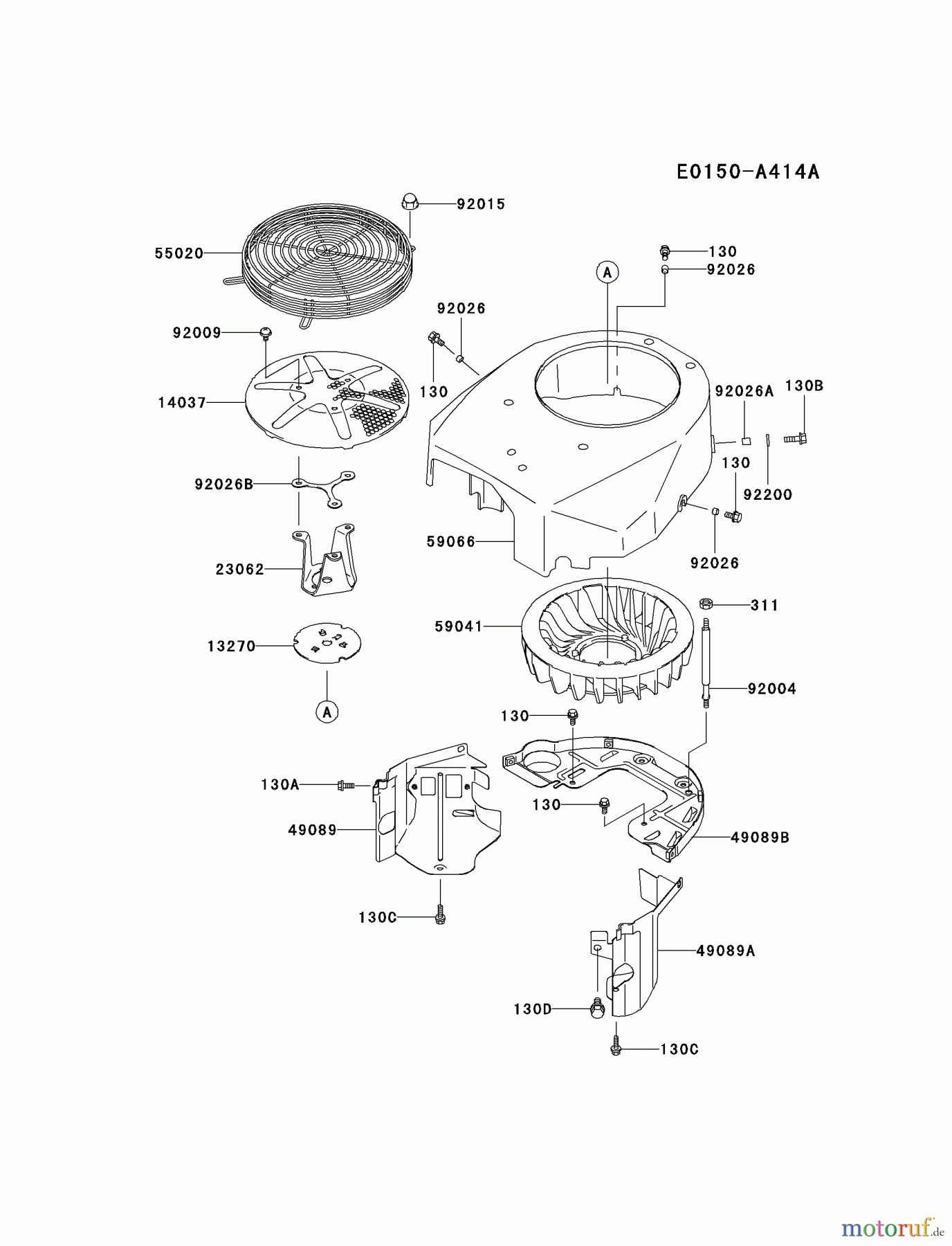  Kawasaki Motoren Motoren Vertikal FA210V - AS02 bis FH641V - DS24 FH500V-ES10 - Kawasaki FH500V 4-Stroke Engine COOLING-EQUIPMENT