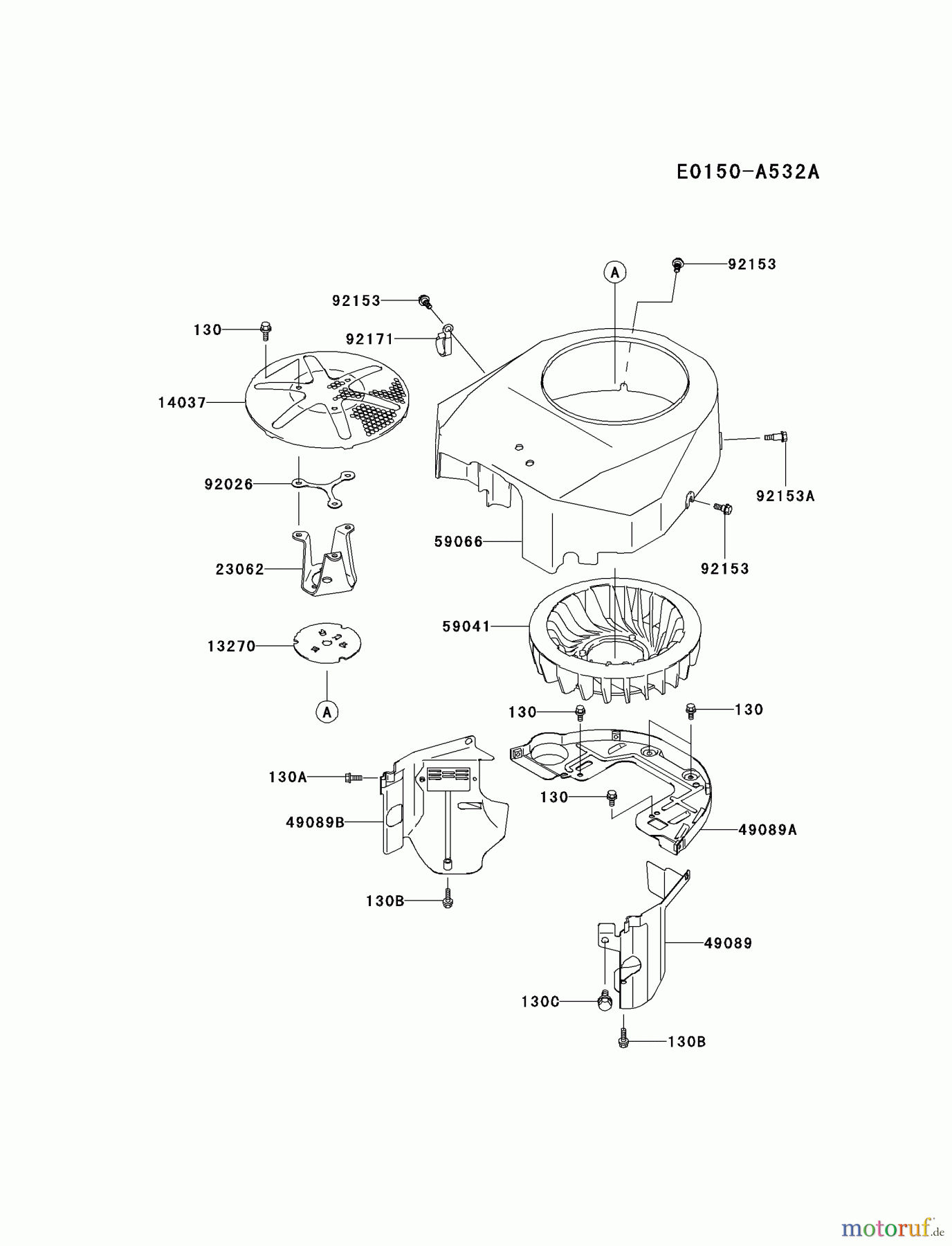  Kawasaki Motoren Motoren Vertikal FA210V - AS02 bis FH641V - DS24 FH531V-AS10 - Kawasaki FH531V 4-Stroke Engine COOLING-EQUIPMENT