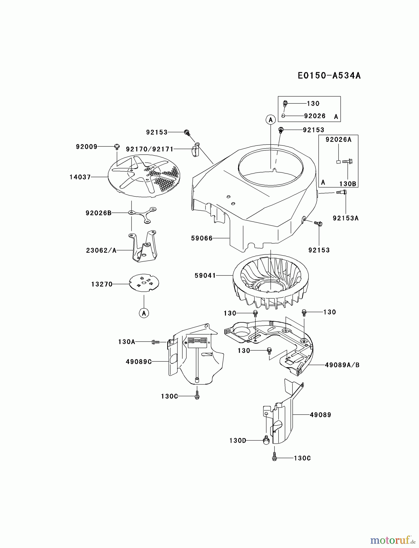  Kawasaki Motoren Motoren Vertikal FA210V - AS02 bis FH641V - DS24 FH531V-BS06 - Kawasaki FH531V 4-Stroke Engine COOLING-EQUIPMENT