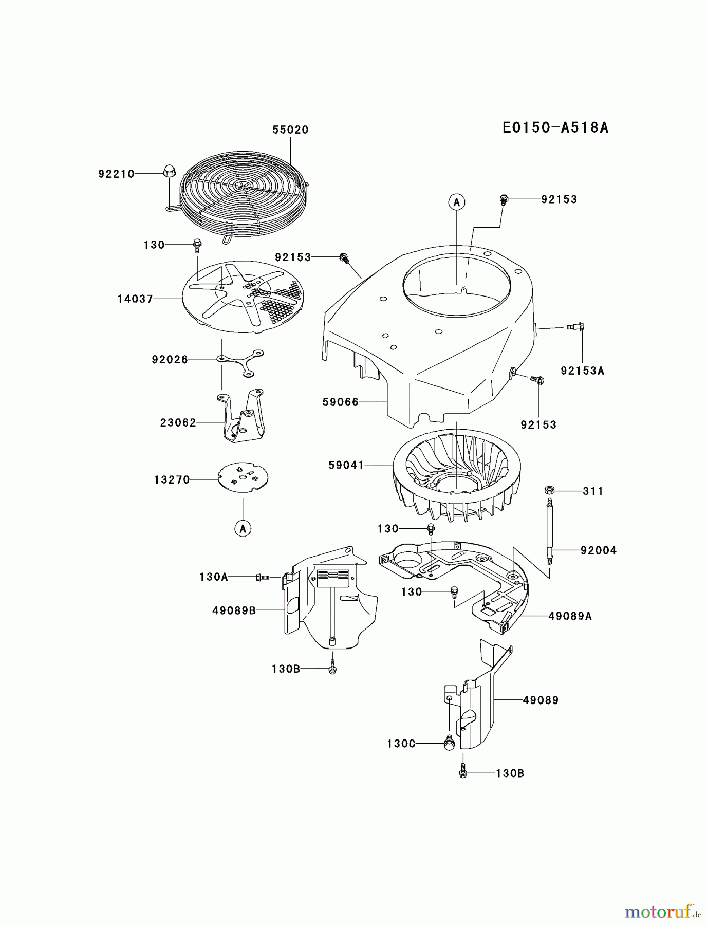  Kawasaki Motoren Motoren Vertikal FA210V - AS02 bis FH641V - DS24 FH531V-AS11 - Kawasaki FH531V 4-Stroke Engine COOLING-EQUIPMENT