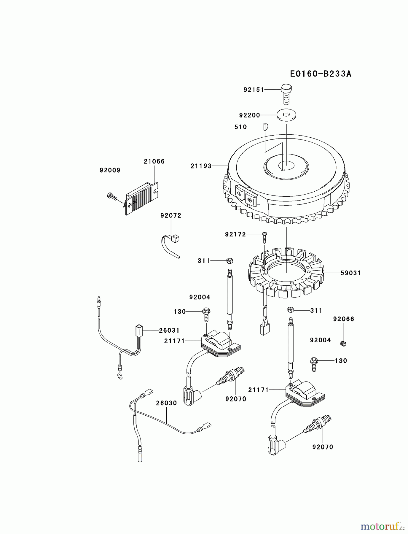  Kawasaki Motoren Motoren Vertikal FA210V - AS02 bis FH641V - DS24 FH541V-AS48 - Kawasaki FH541V 4-Stroke Engine ELECTRIC-EQUIPMENT