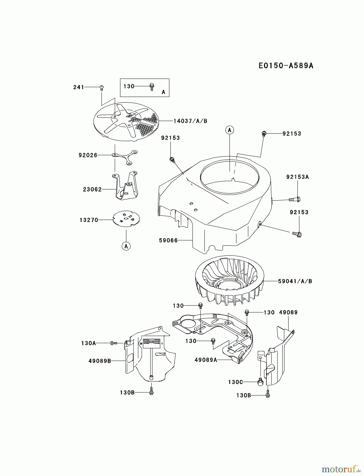  Kawasaki Motoren Motoren Vertikal FA210V - AS02 bis FH641V - DS24 FH541V-BS04 - Kawasaki FH541V 4-Stroke Engine COOLING-EQUIPMENT