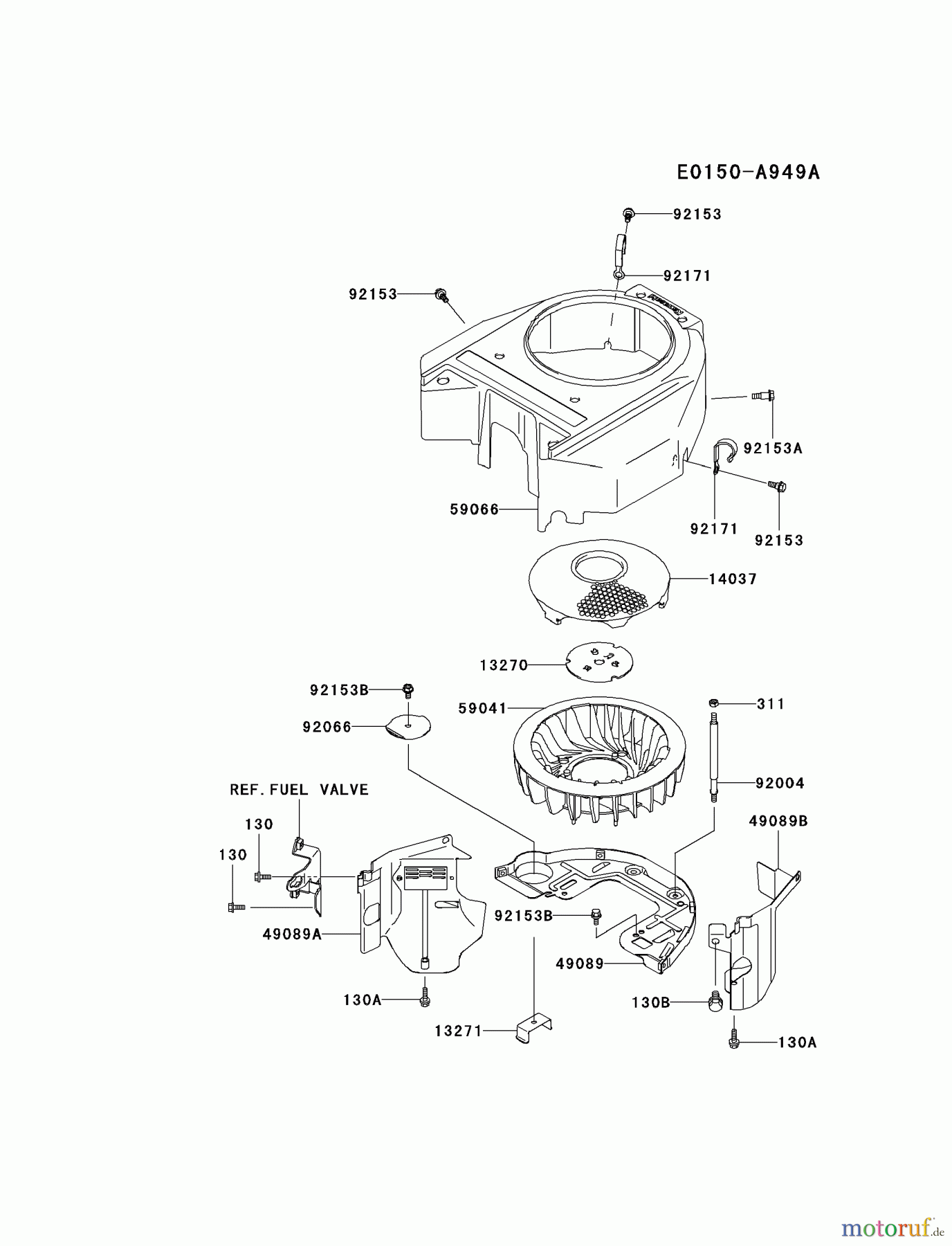  Kawasaki Motoren Motoren Vertikal FA210V - AS02 bis FH641V - DS24 FH541V-BS43 - Kawasaki FH541V 4-Stroke Engine COOLING-EQUIPMENT