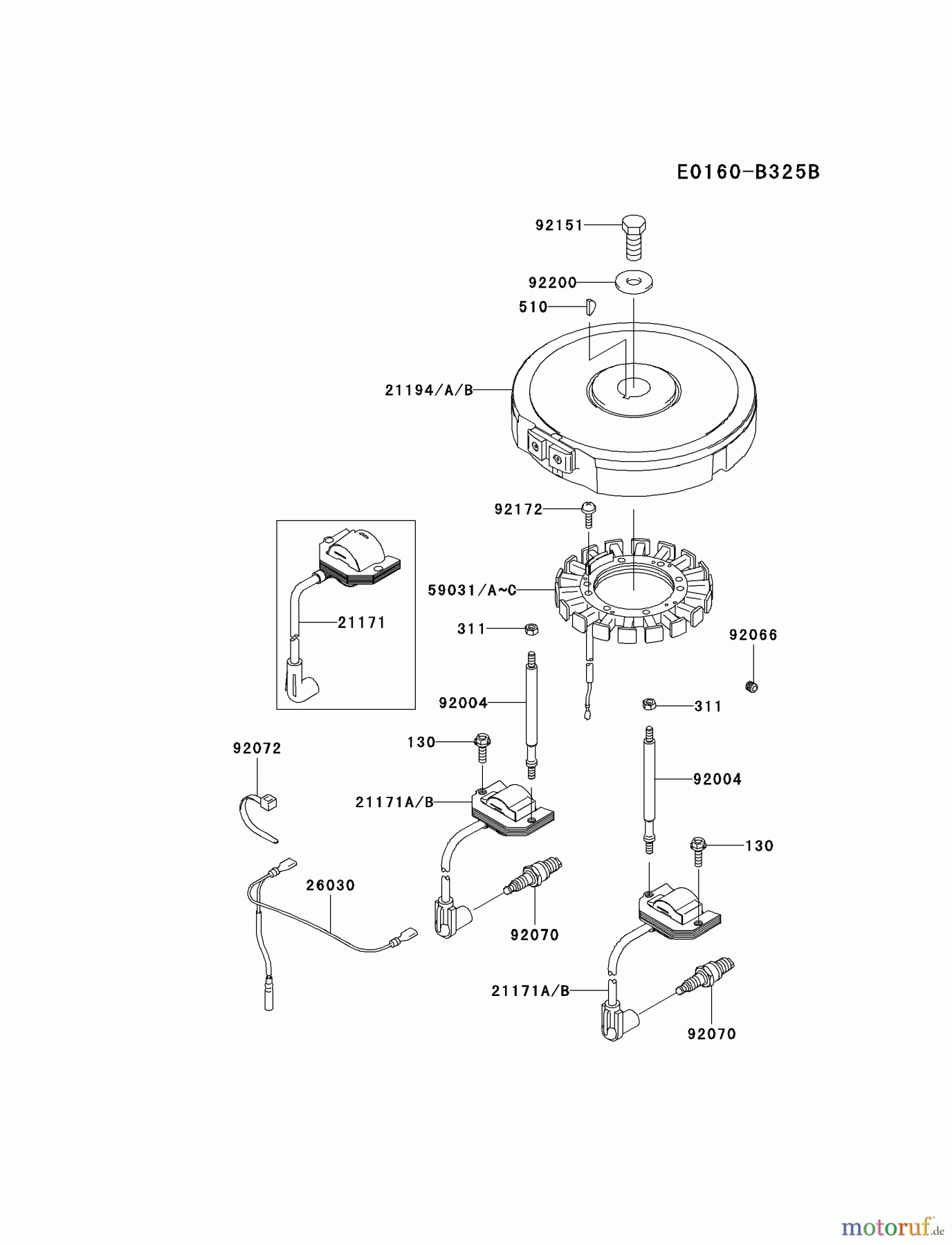  Kawasaki Motoren Motoren Vertikal FA210V - AS02 bis FH641V - DS24 FH541V-CS43 - Kawasaki FH541V 4-Stroke Engine ELECTRIC-EQUIPMENT