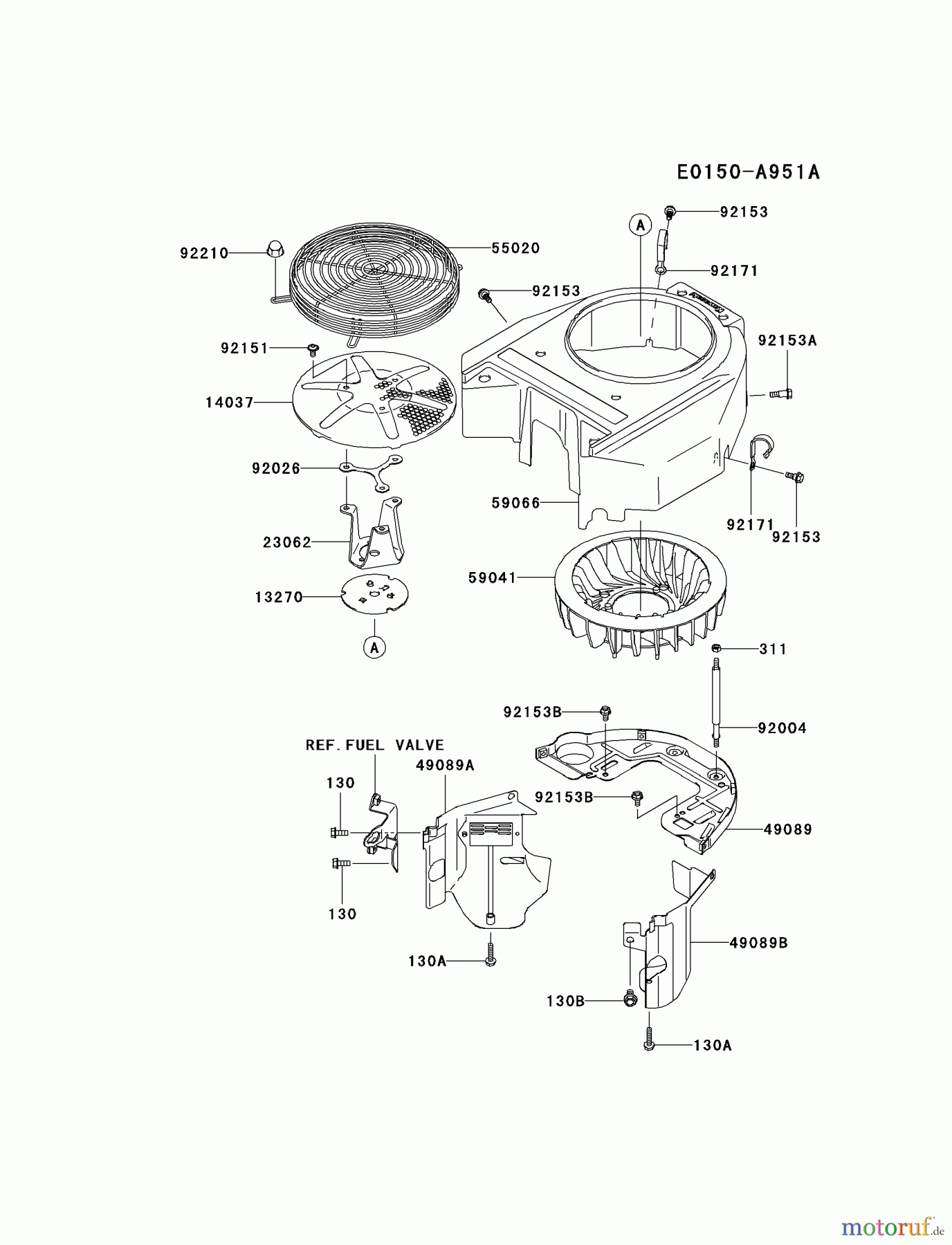  Kawasaki Motoren Motoren Vertikal FA210V - AS02 bis FH641V - DS24 FH541V-CS44 - Kawasaki FH541V 4-Stroke Engine COOLING-EQUIPMENT