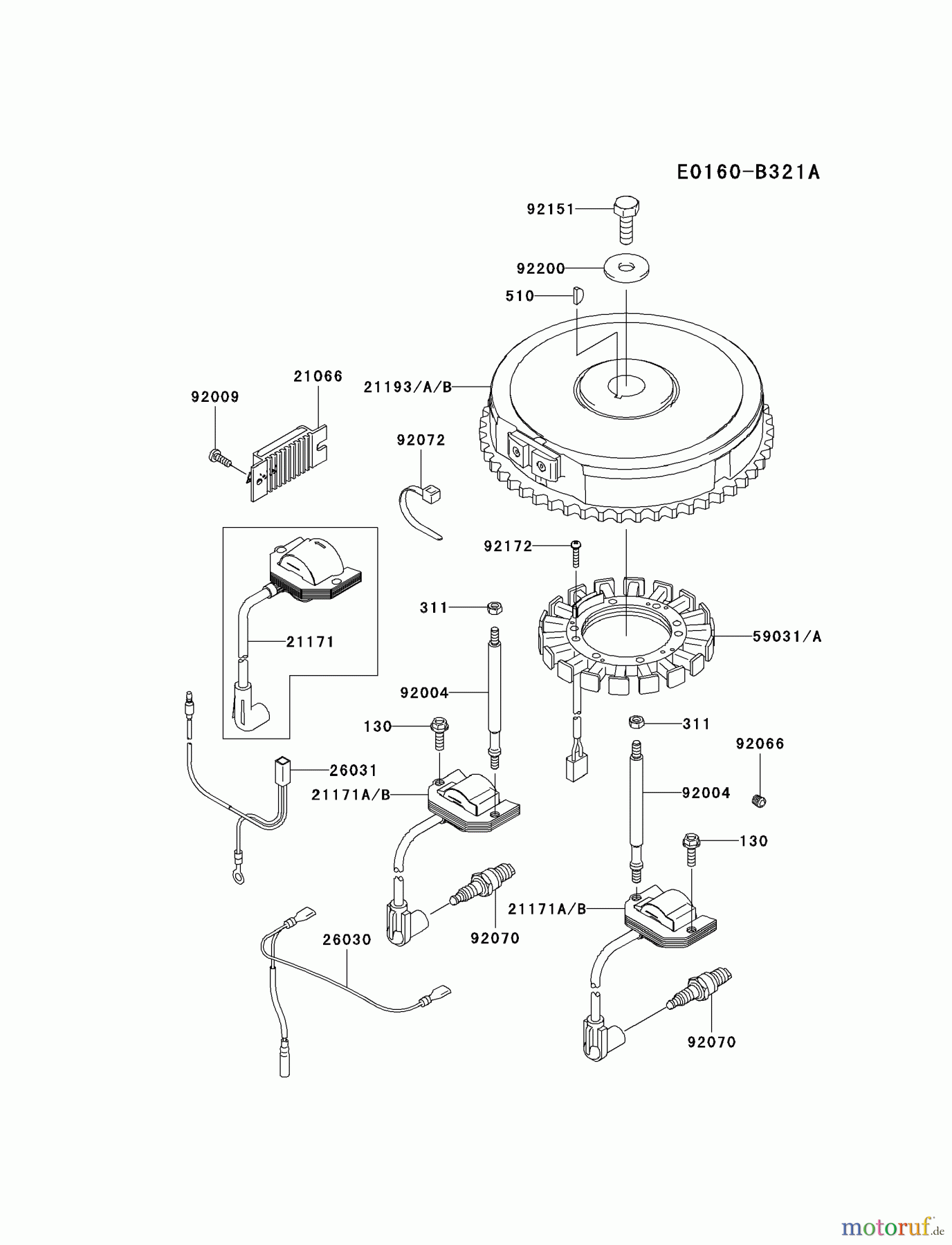  Kawasaki Motoren Motoren Vertikal FA210V - AS02 bis FH641V - DS24 FH541V-BS44 - Kawasaki FH541V 4-Stroke Engine ELECTRIC-EQUIPMENT