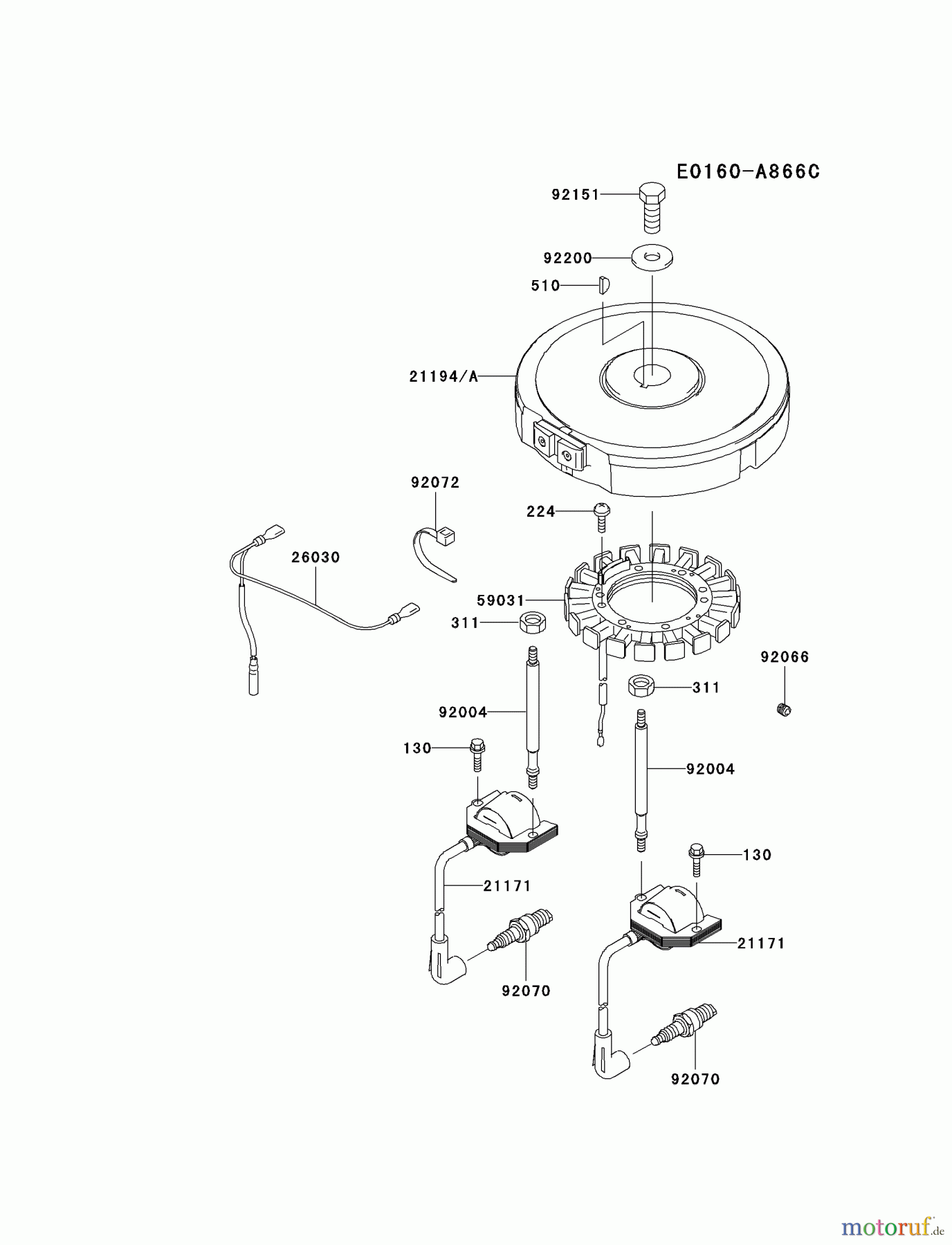  Kawasaki Motoren Motoren Vertikal FA210V - AS02 bis FH641V - DS24 FH541V-BS30 - Kawasaki FH541V 4-Stroke Engine ELECTRIC-EQUIPMENT