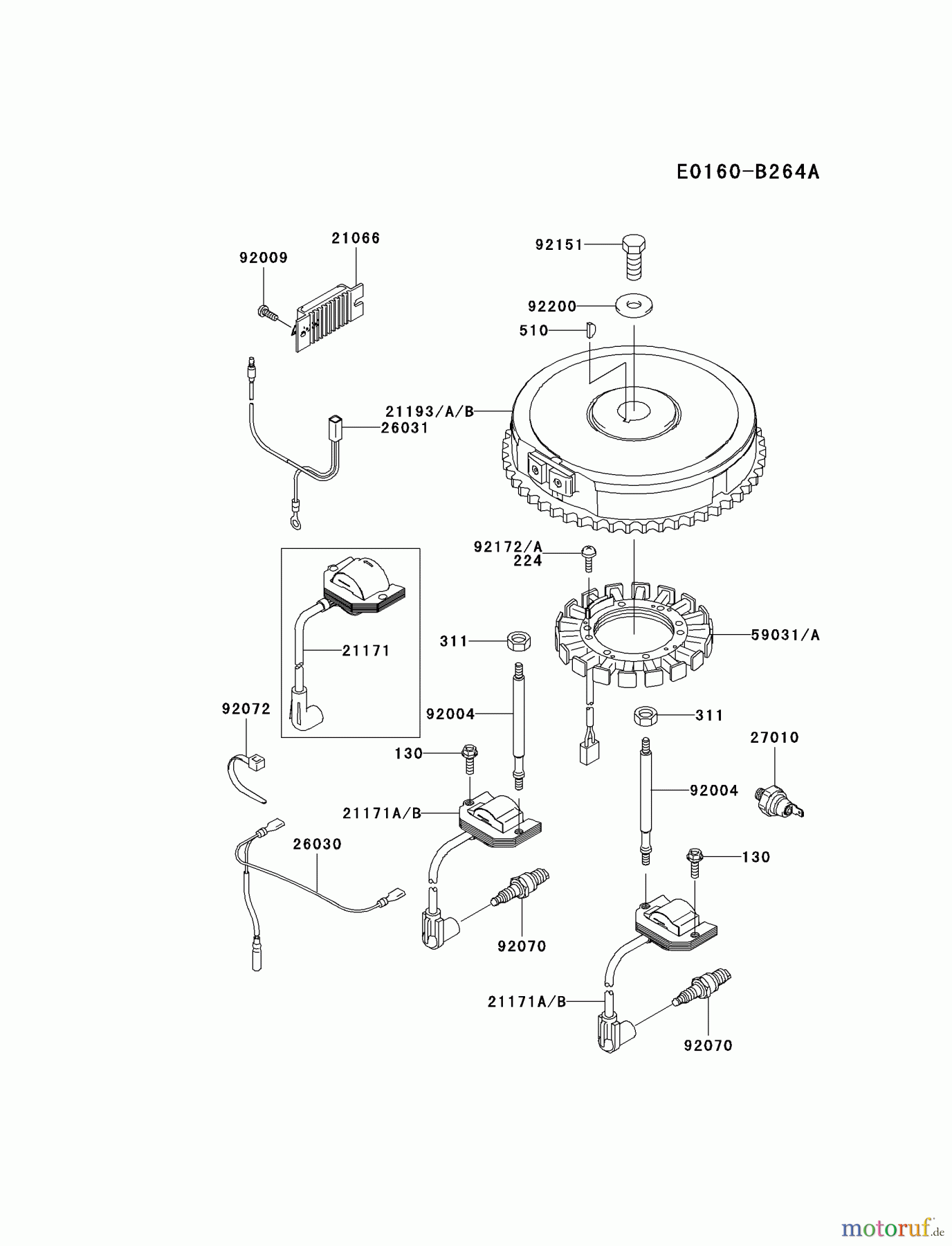  Kawasaki Motoren Motoren Vertikal FA210V - AS02 bis FH641V - DS24 FH541V-BS41 - Kawasaki FH541V 4-Stroke Engine ELECTRIC-EQUIPMENT