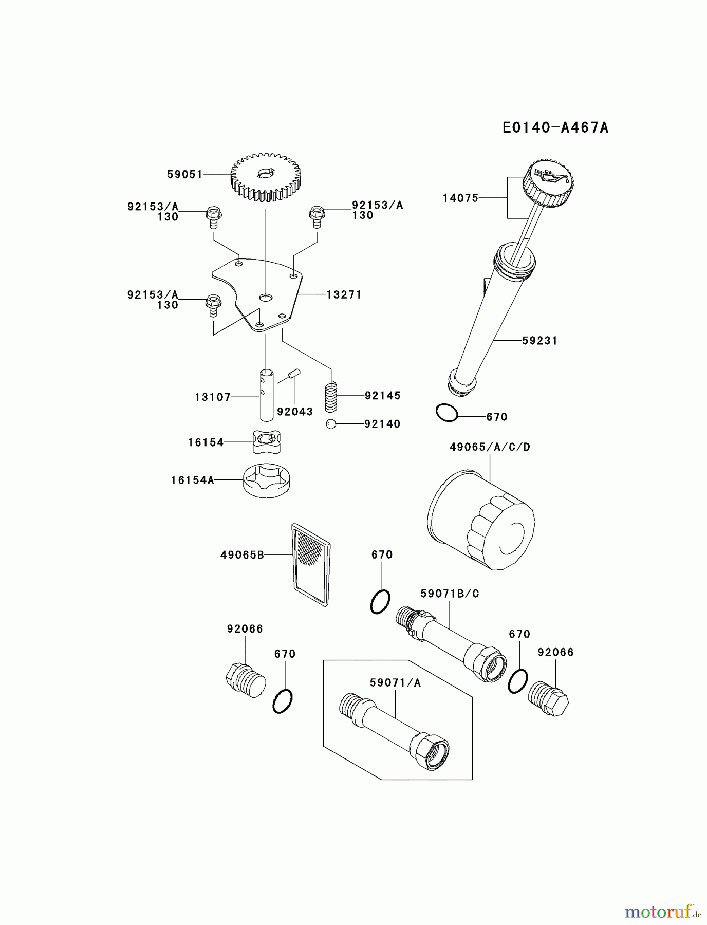  Kawasaki Motoren Motoren Vertikal FA210V - AS02 bis FH641V - DS24 FH541V-CS41 - Kawasaki FH541V 4-Stroke Engine LUBRICATION-EQUIPMENT