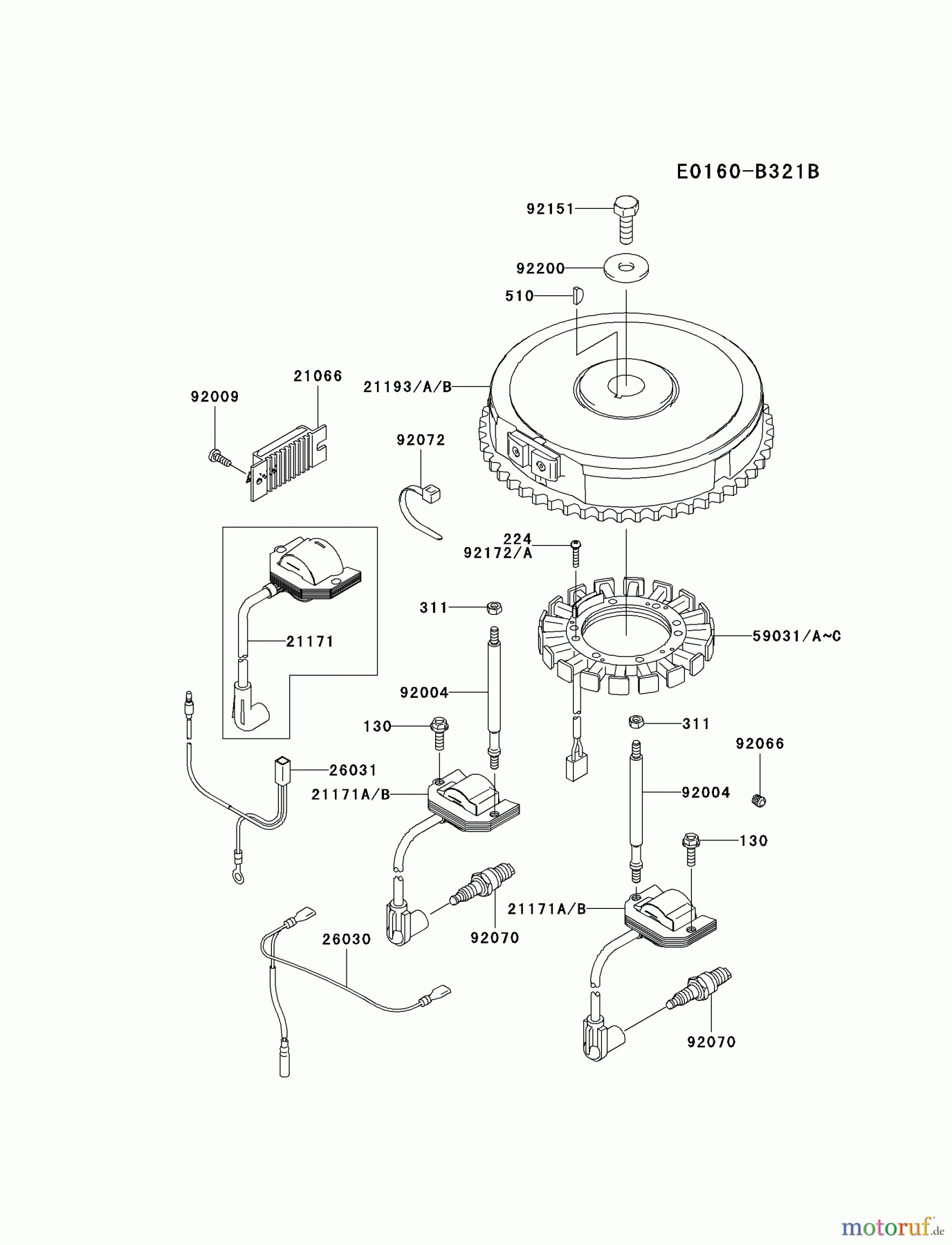  Kawasaki Motoren Motoren Vertikal FA210V - AS02 bis FH641V - DS24 FH541V-DS33 - Kawasaki FH541V 4-Stroke Engine ELECTRIC-EQUIPMENT