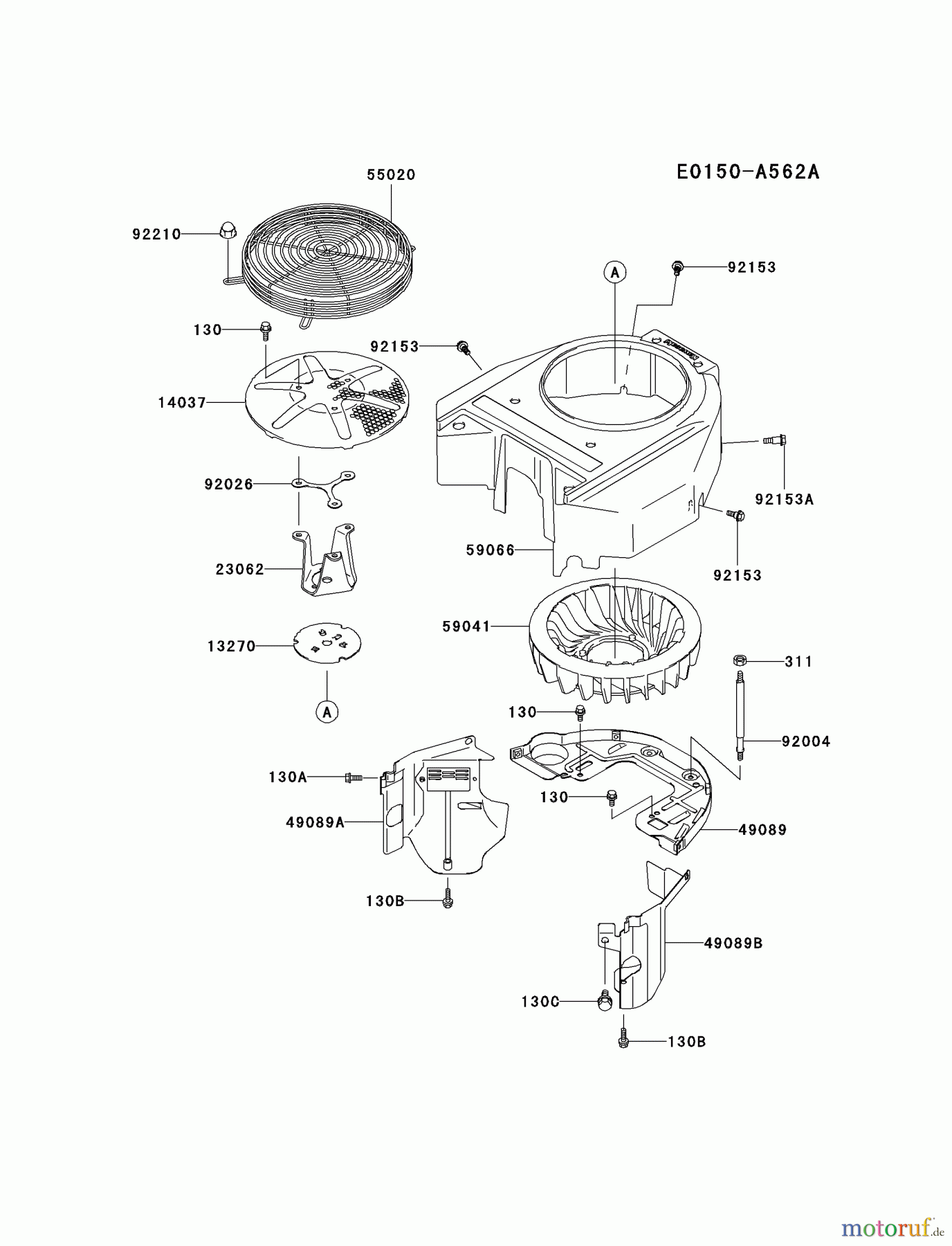  Kawasaki Motoren Motoren Vertikal FA210V - AS02 bis FH641V - DS24 FH541V-BS31 - Kawasaki FH541V 4-Stroke Engine COOLING-EQUIPMENT