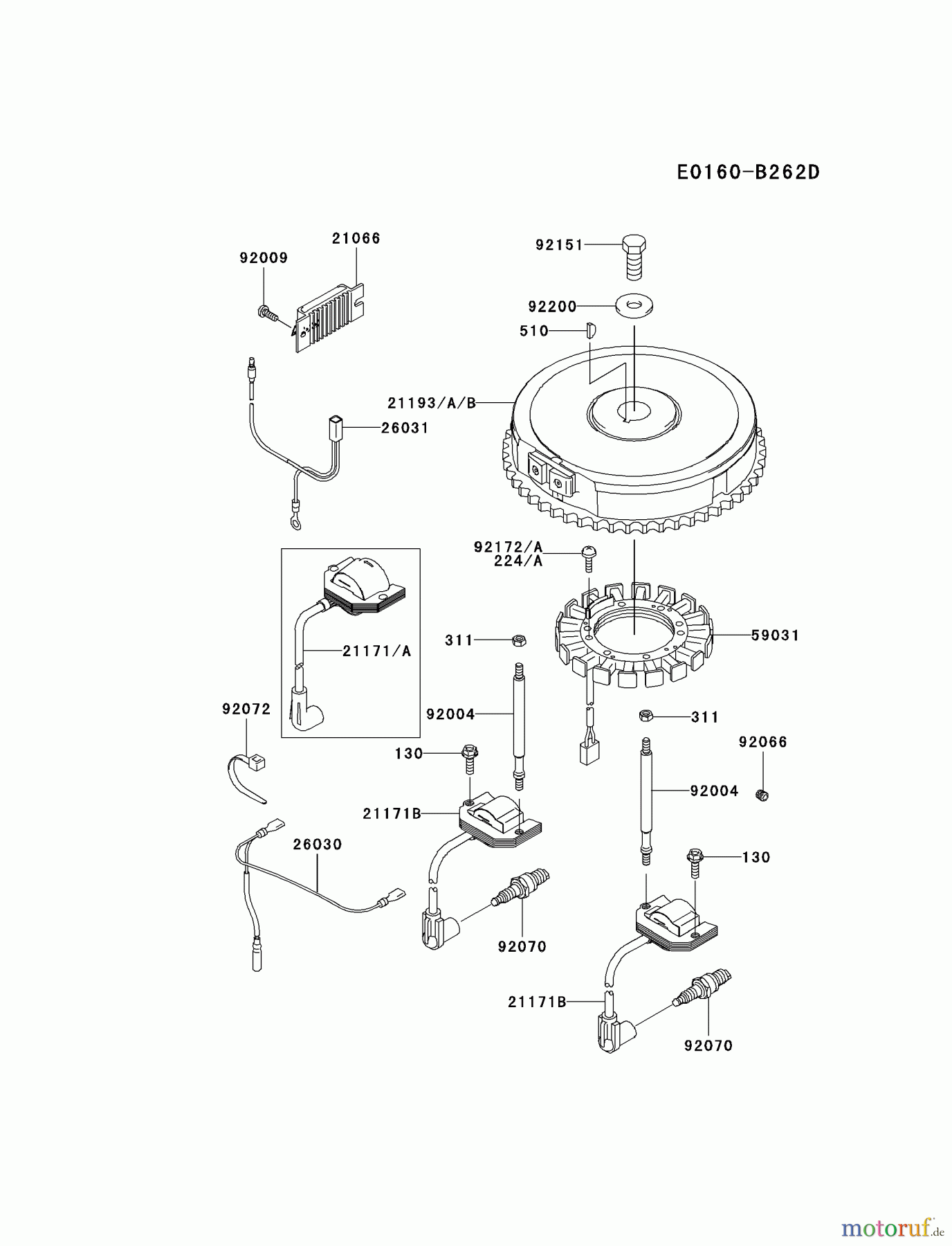  Kawasaki Motoren Motoren Vertikal FA210V - AS02 bis FH641V - DS24 FH580V-BS35 - Kawasaki FH580V 4-Stroke Engine ELECTRIC-EQUIPMENT