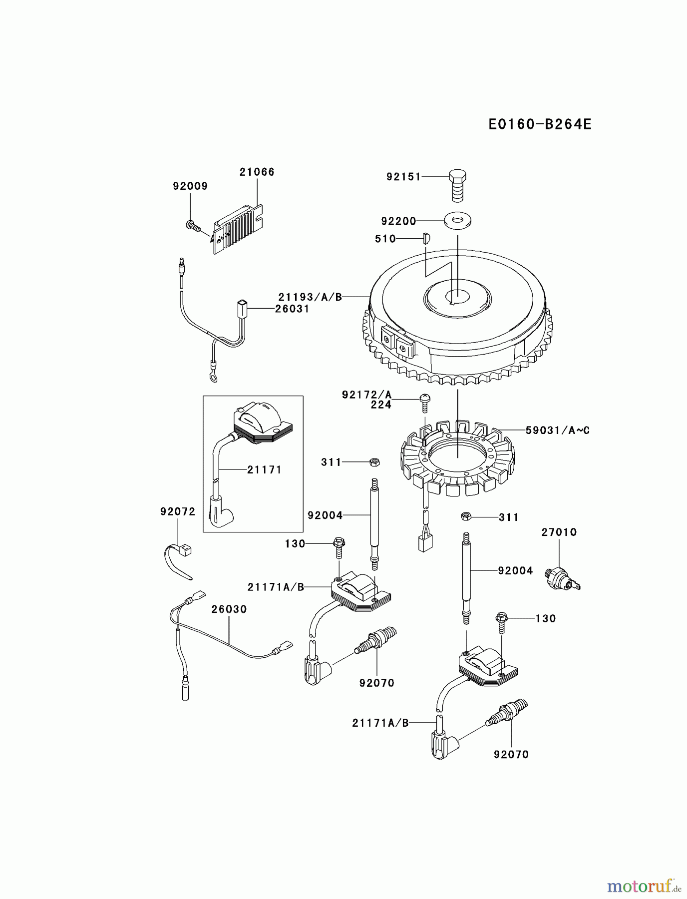  Kawasaki Motoren Motoren Vertikal FA210V - AS02 bis FH641V - DS24 FH580V-BS39 - Kawasaki FH580V 4-Stroke Engine ELECTRIC-EQUIPMENT