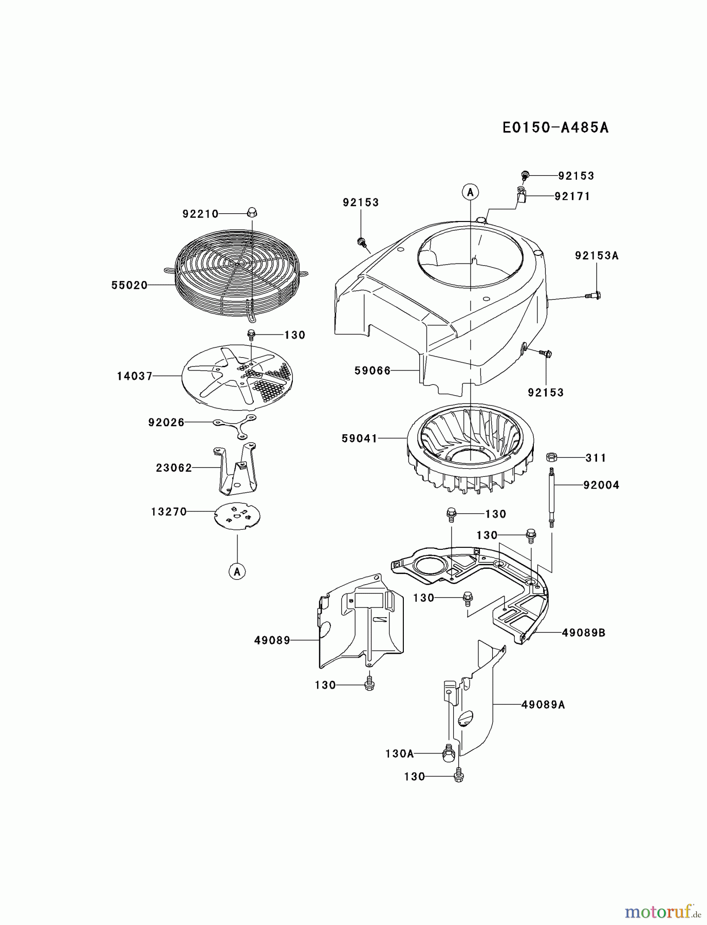  Kawasaki Motoren Motoren Vertikal FA210V - AS02 bis FH641V - DS24 FH601V-AS24 - Kawasaki FH601V 4-Stroke Engine COOLING-EQUIPMENT