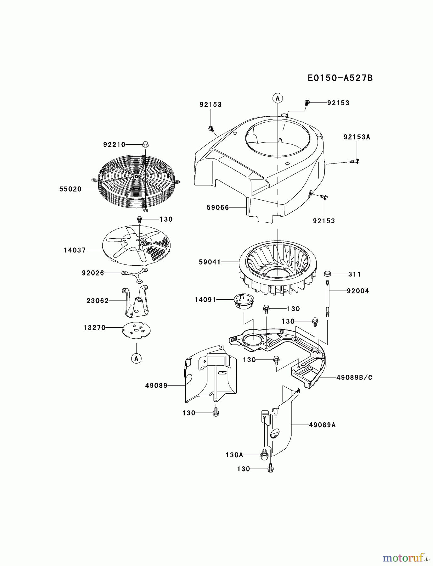  Kawasaki Motoren Motoren Vertikal FA210V - AS02 bis FH641V - DS24 FH601V-AS27 - Kawasaki FH601V 4-Stroke Engine COOLING-EQUIPMENT