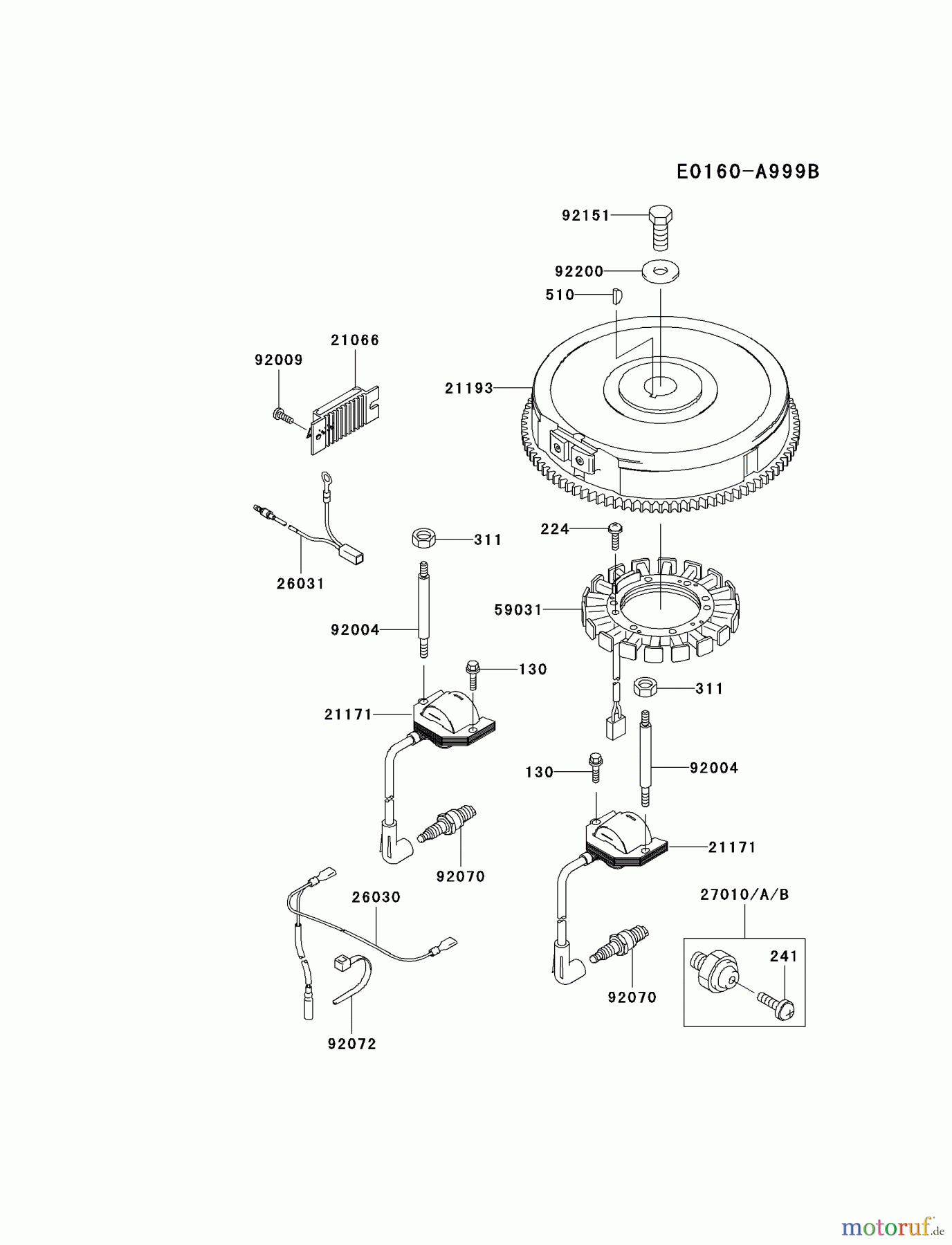  Kawasaki Motoren Motoren Vertikal FA210V - AS02 bis FH641V - DS24 FH601V-CS22 - Kawasaki FH601V 4-Stroke Engine ELECTRIC-EQUIPMENT