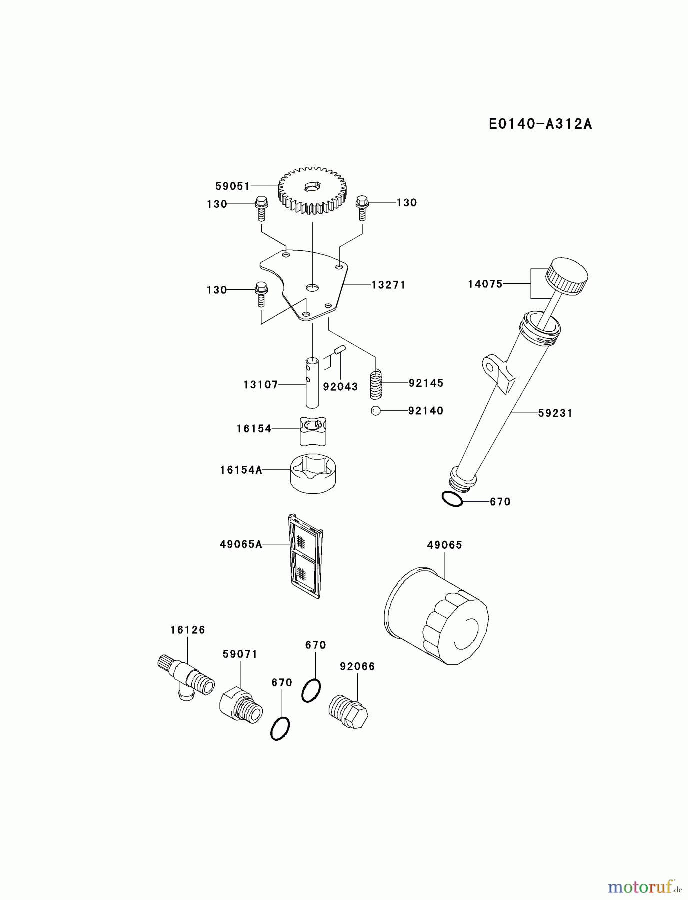  Kawasaki Motoren Motoren Vertikal FA210V - AS02 bis FH641V - DS24 FH601V-DS05 - Kawasaki FH601V 4-Stroke Engine LUBRICATION-EQUIPMENT