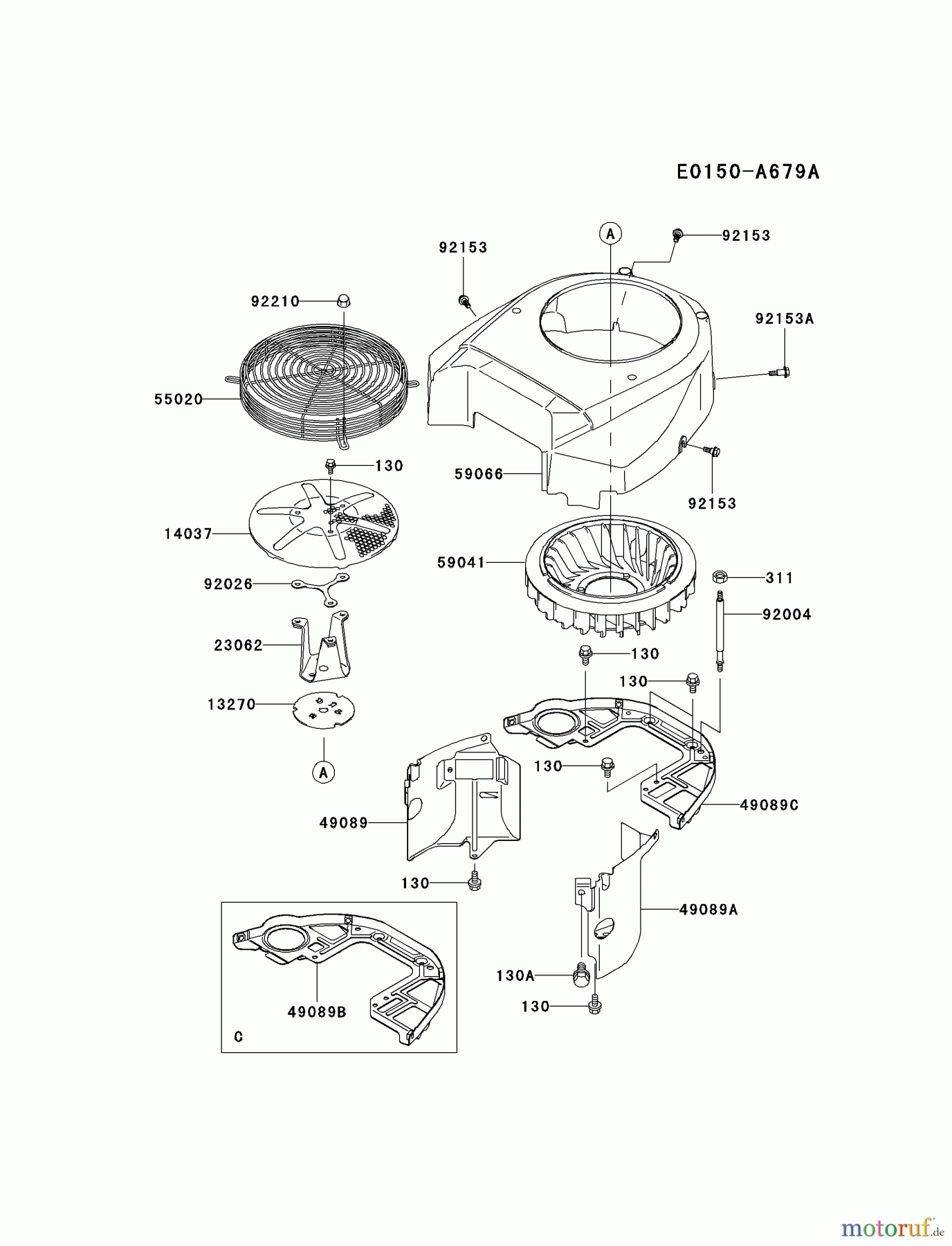  Kawasaki Motoren Motoren Vertikal FA210V - AS02 bis FH641V - DS24 FH601V-DS29 - Kawasaki FH601V 4-Stroke Engine COOLING-EQUIPMENT