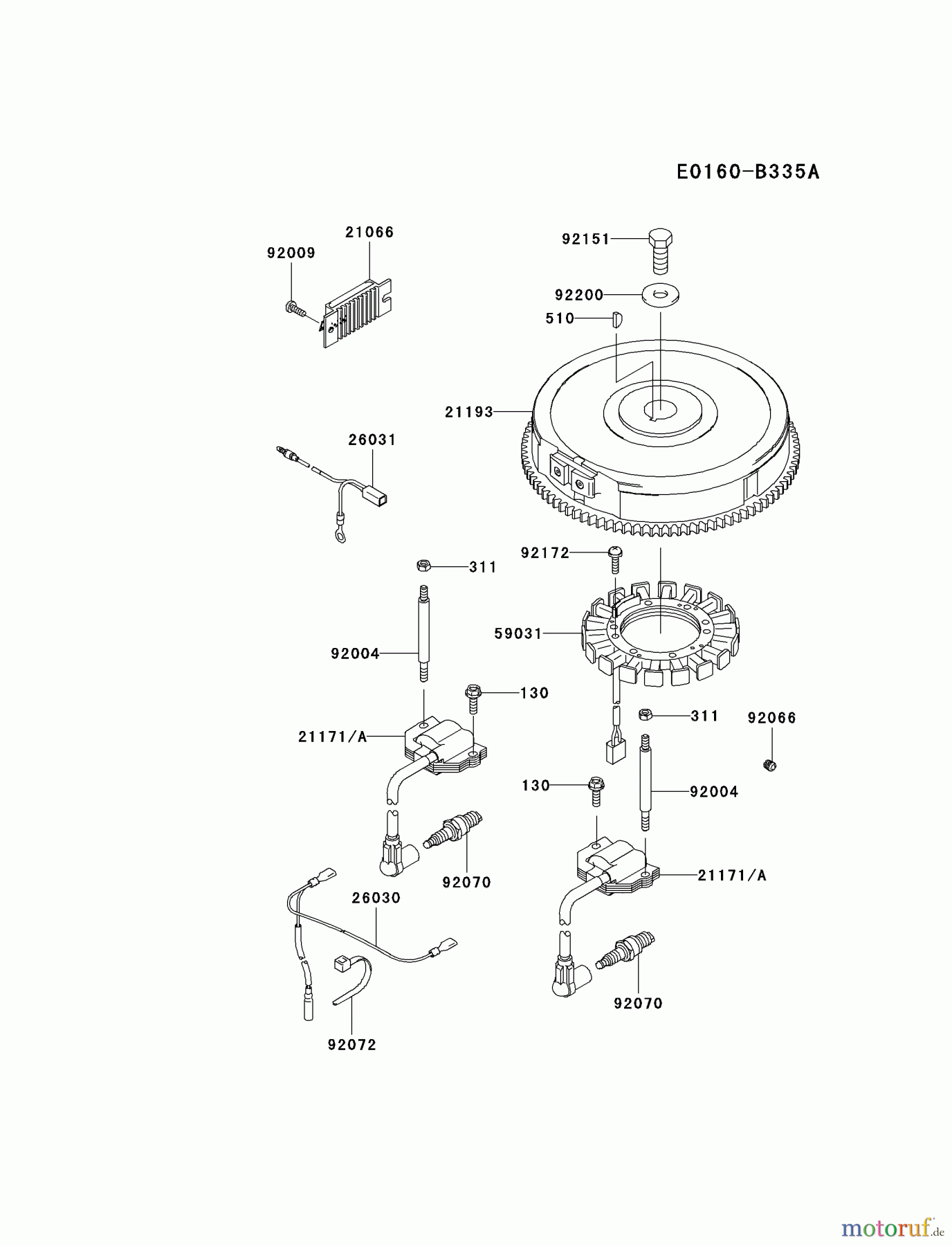  Kawasaki Motoren Motoren Vertikal FH641V - DS25 bis FS481V - BS13 FH680V-GS19 - Kawasaki FH680V 4-Stroke Engine ELECTRIC-EQUIPMENT