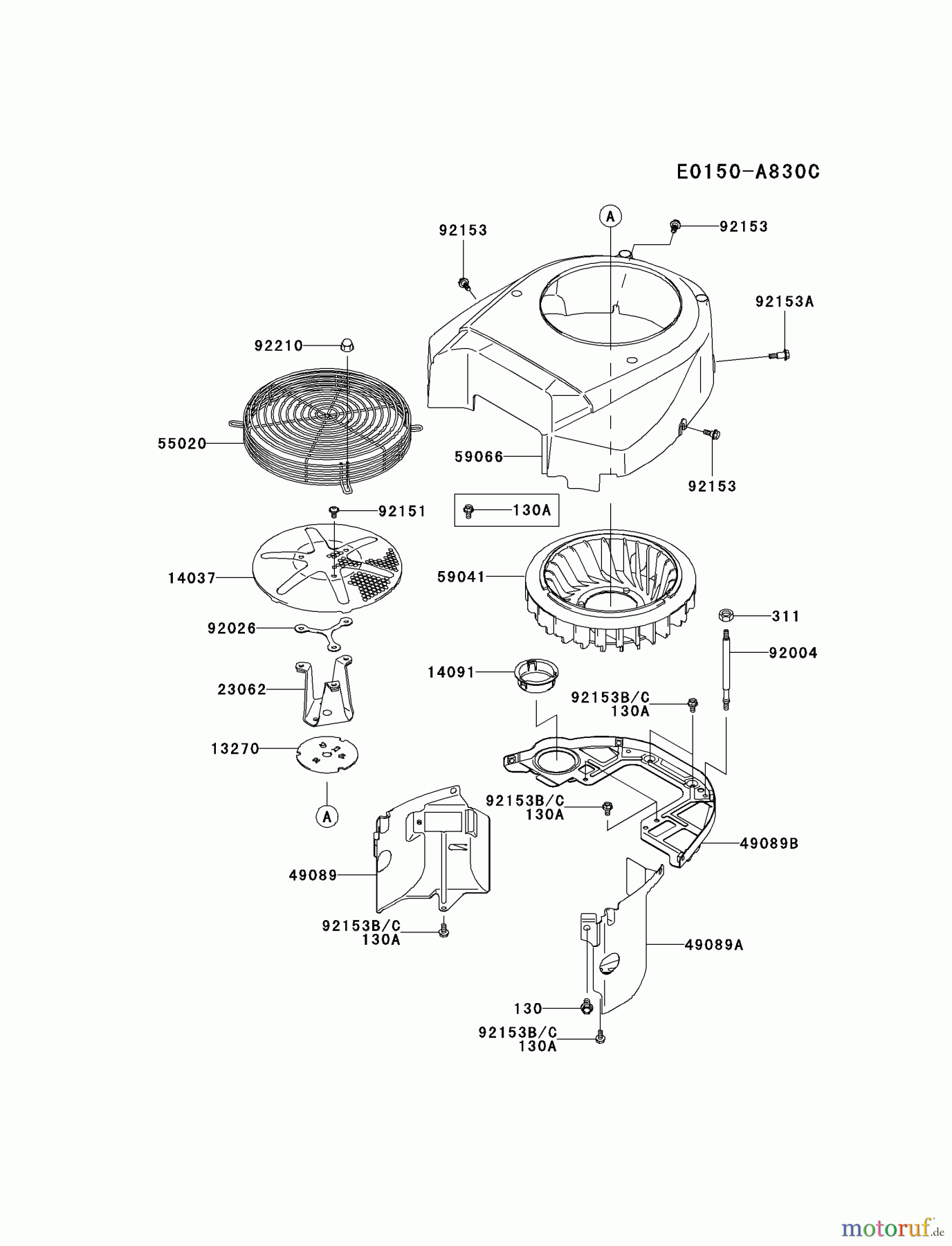  Kawasaki Motoren Motoren Vertikal FA210V - AS02 bis FH641V - DS24 FH601V-AS33 - Kawasaki FH601V 4-Stroke Engine COOLING-EQUIPMENT