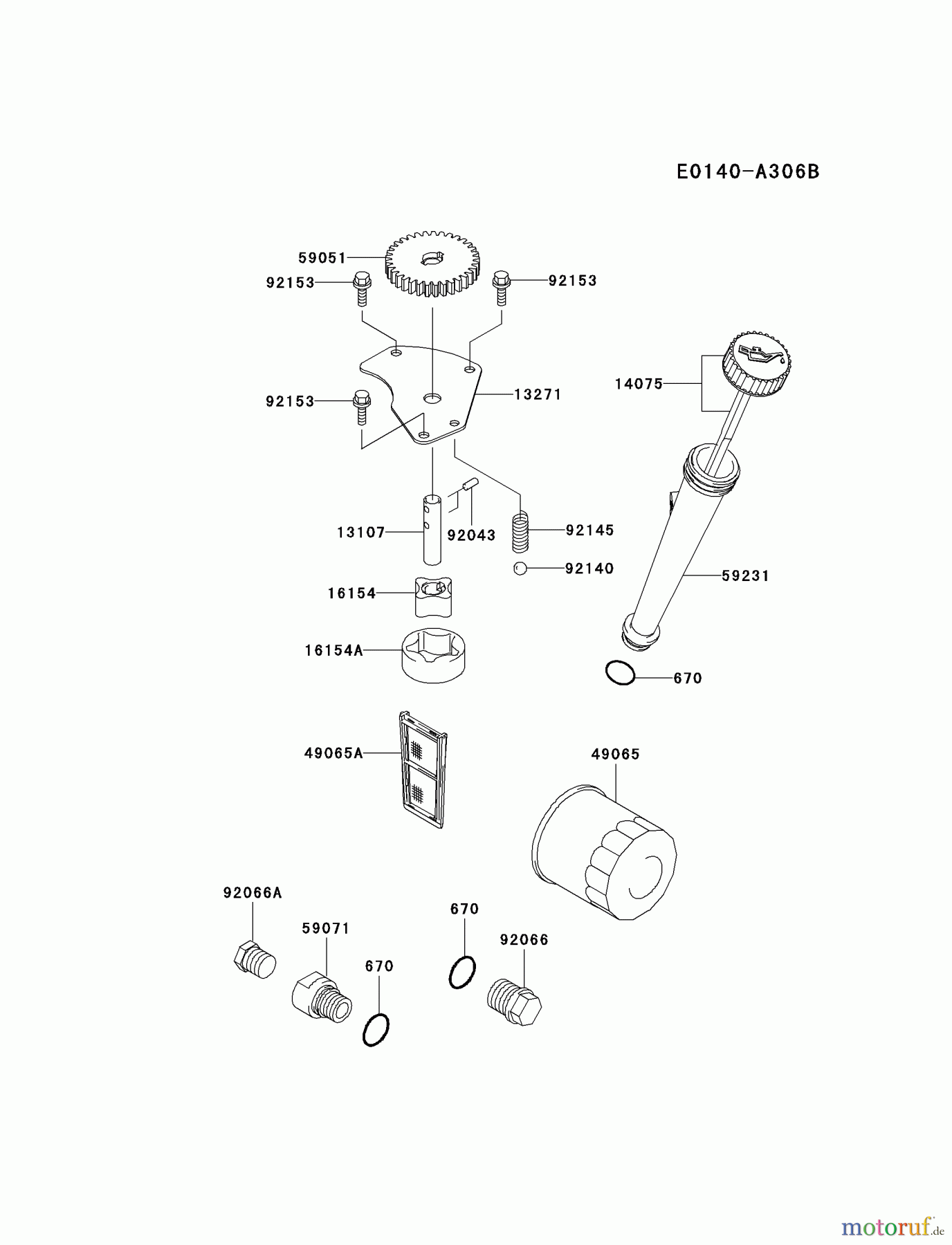  Kawasaki Motoren Motoren Vertikal FA210V - AS02 bis FH641V - DS24 FH641V-AW04 - Kawasaki FH641V 4-Stroke Engine LUBRICATION-EQUIPMENT