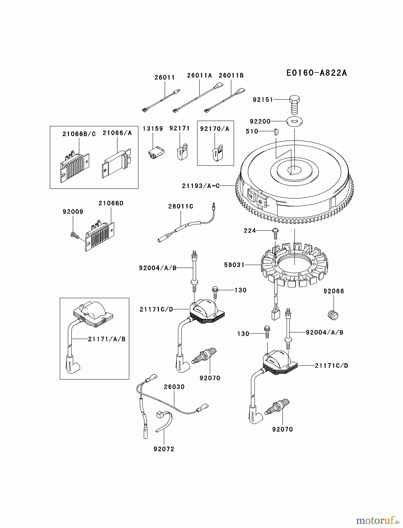  Kawasaki Motoren Motoren Vertikal FA210V - AS02 bis FH641V - DS24 FH641V-CS06 - Kawasaki FH641V 4-Stroke Engine ELECTRIC-EQUIPMENT