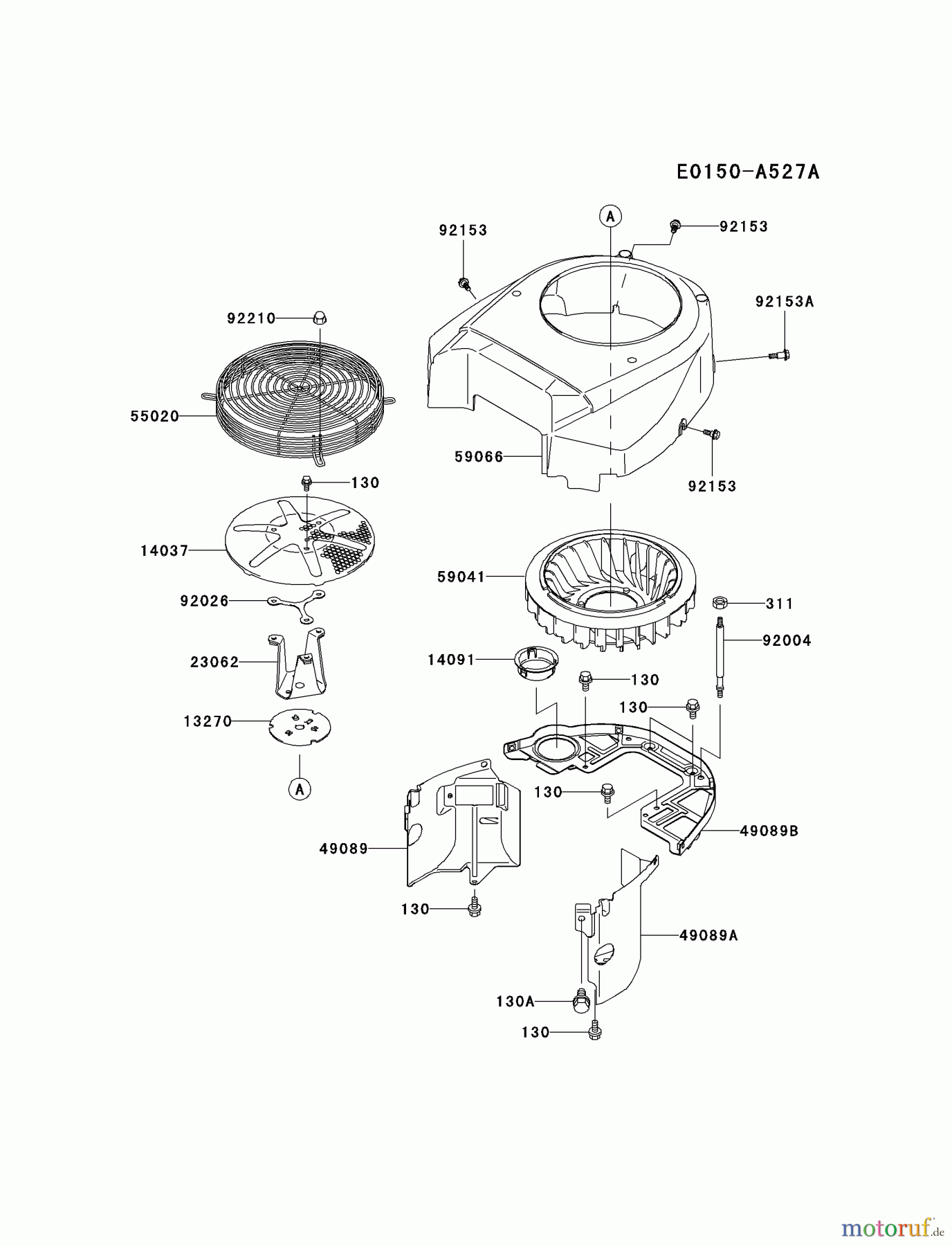  Kawasaki Motoren Motoren Vertikal FA210V - AS02 bis FH641V - DS24 FH601V-AS26 - Kawasaki FH601V 4-Stroke Engine COOLING-EQUIPMENT