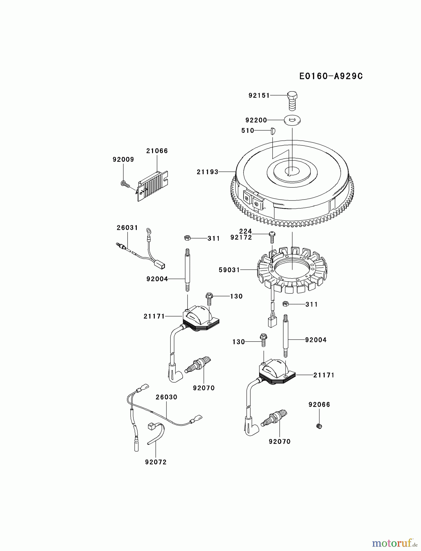  Kawasaki Motoren Motoren Vertikal FA210V - AS02 bis FH641V - DS24 FH641V-DS10 - Kawasaki FH641V 4-Stroke Engine ELECTRIC-EQUIPMENT