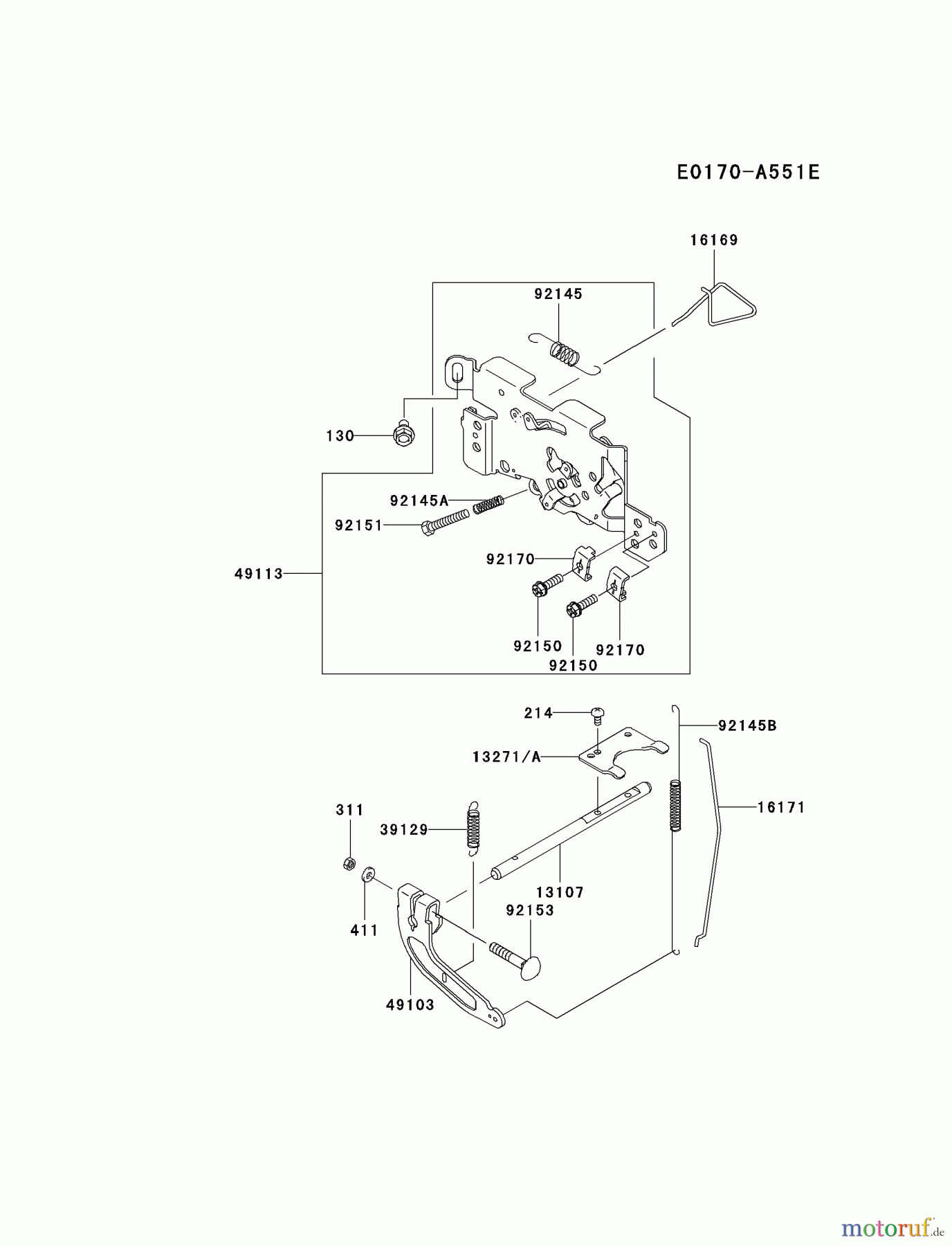  Kawasaki Motoren Motoren Vertikal FH641V - DS25 bis FS481V - BS13 FH641V-ES17 - Kawasaki FH641V 4-Stroke Engine CONTROL-EQUIPMENT