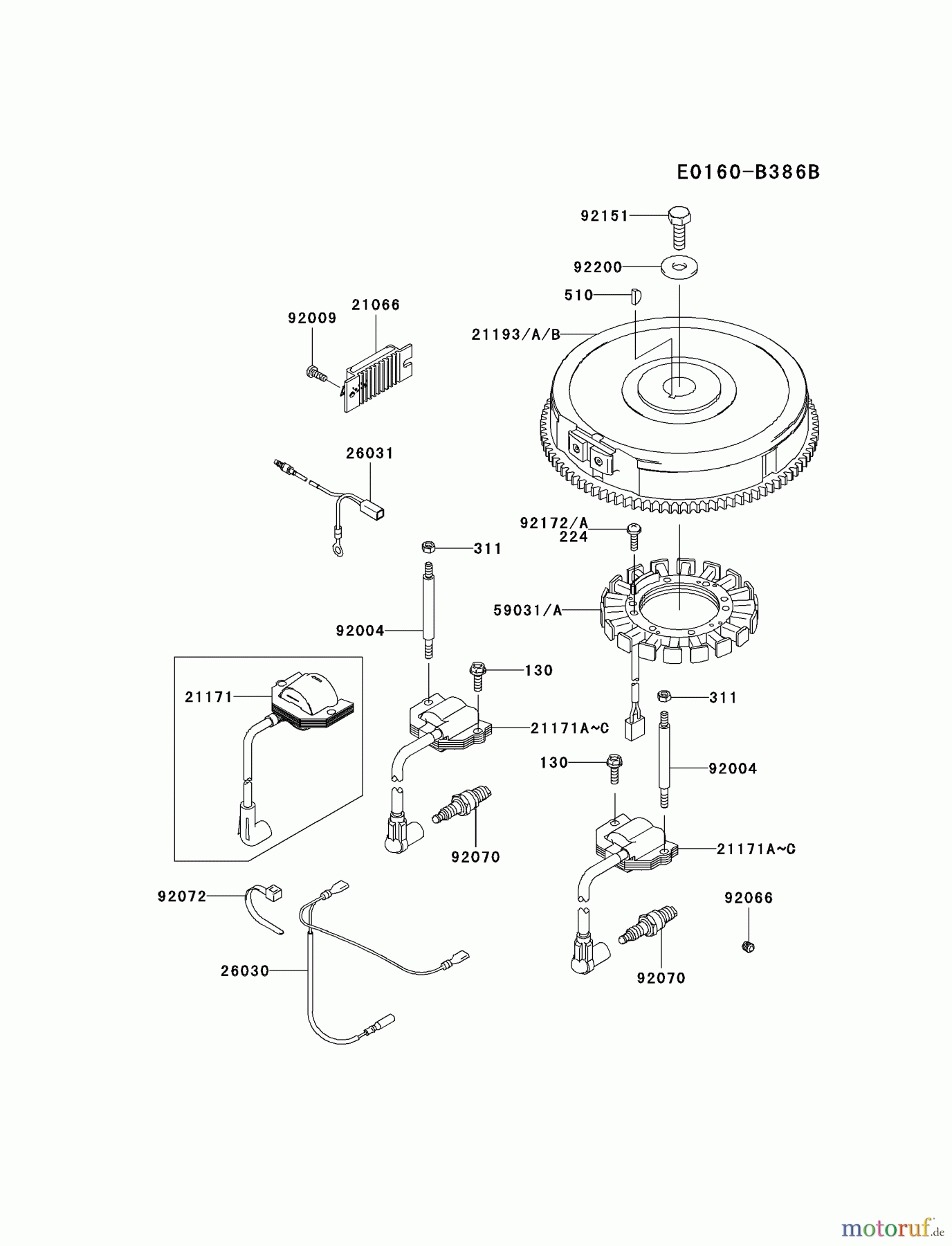  Kawasaki Motoren Motoren Vertikal FA210V - AS02 bis FH641V - DS24 FH641V-CS28 - Kawasaki FH641V 4-Stroke Engine ELECTRIC-EQUIPMENT