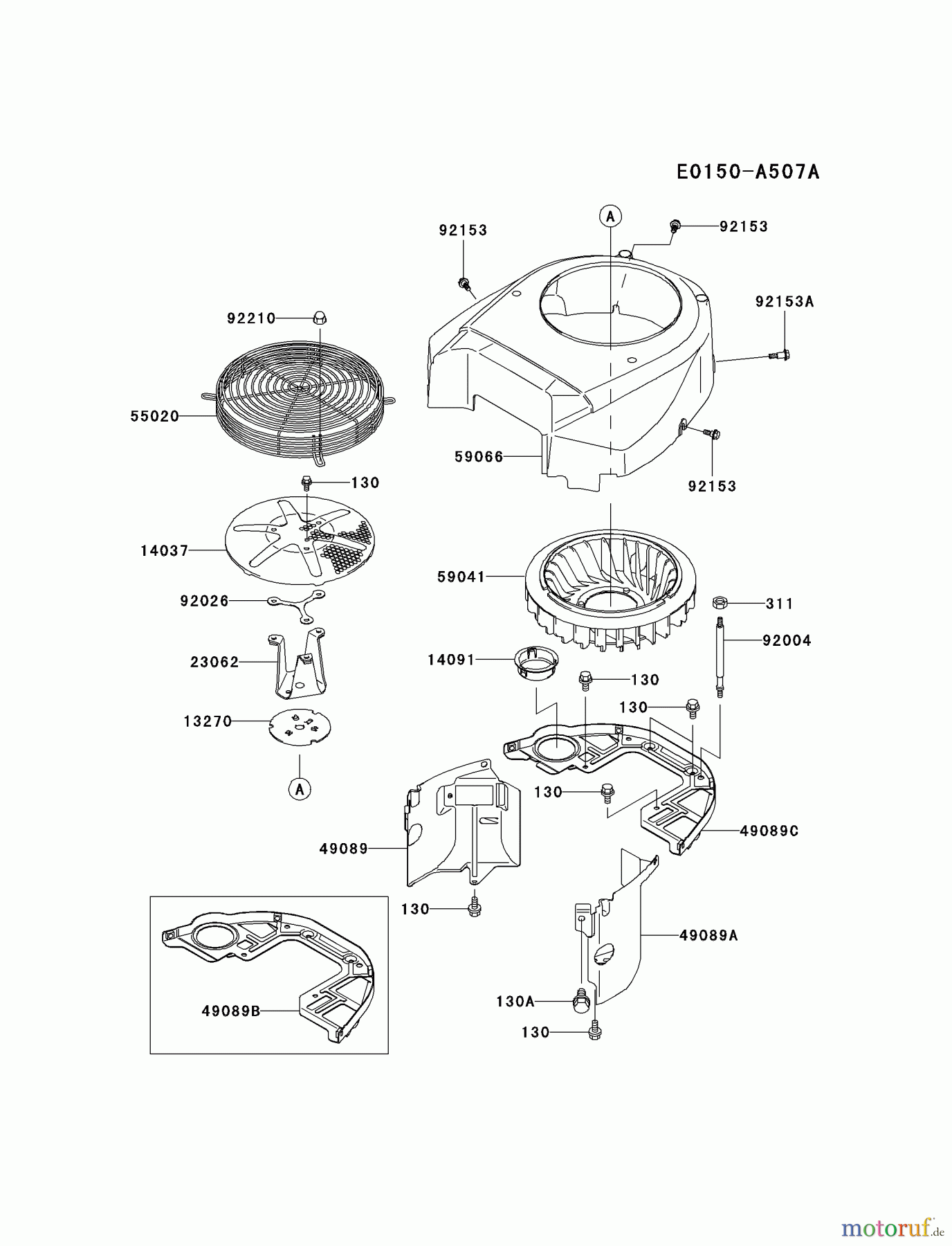  Kawasaki Motoren Motoren Vertikal FH641V - DS25 bis FS481V - BS13 FH680V-AS26 - Kawasaki FH680V 4-Stroke Engine COOLING-EQUIPMENT