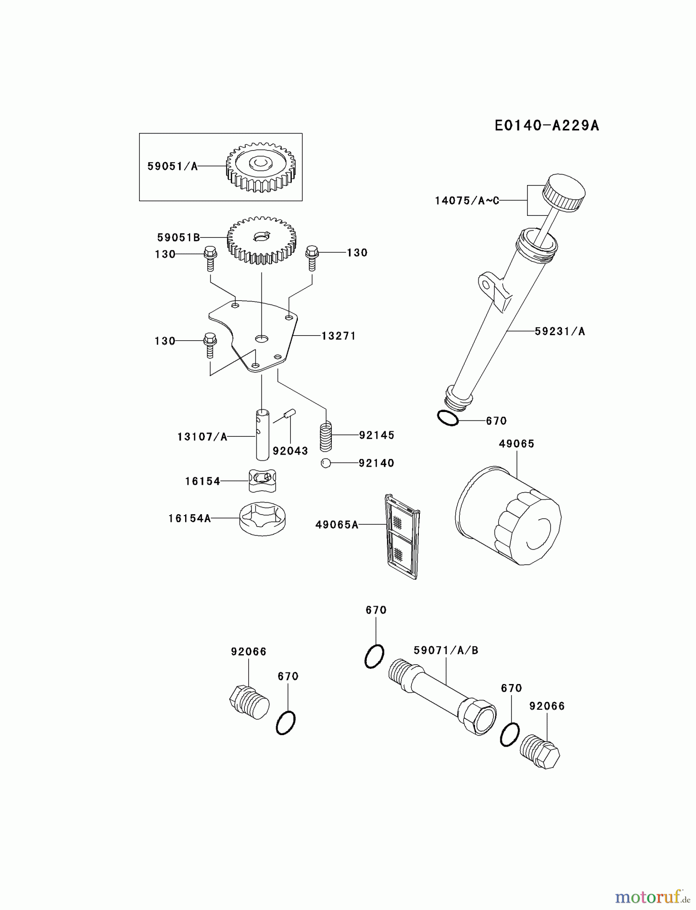  Kawasaki Motoren Motoren Vertikal FH641V - DS25 bis FS481V - BS13 FH680V-CS05 - Kawasaki FH680V 4-Stroke Engine LUBRICATION-EQUIPMENT