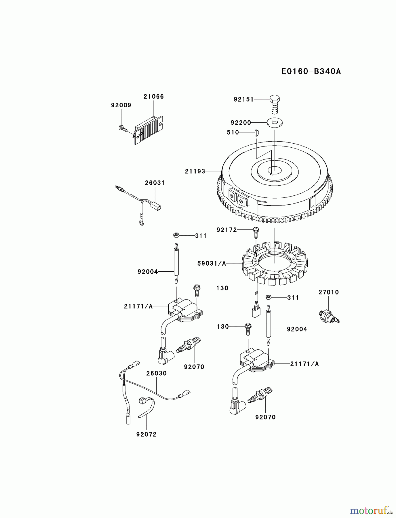  Kawasaki Motoren Motoren Vertikal FH641V - DS25 bis FS481V - BS13 FH680V-ES22 - Kawasaki FH680V 4-Stroke Engine ELECTRIC-EQUIPMENT