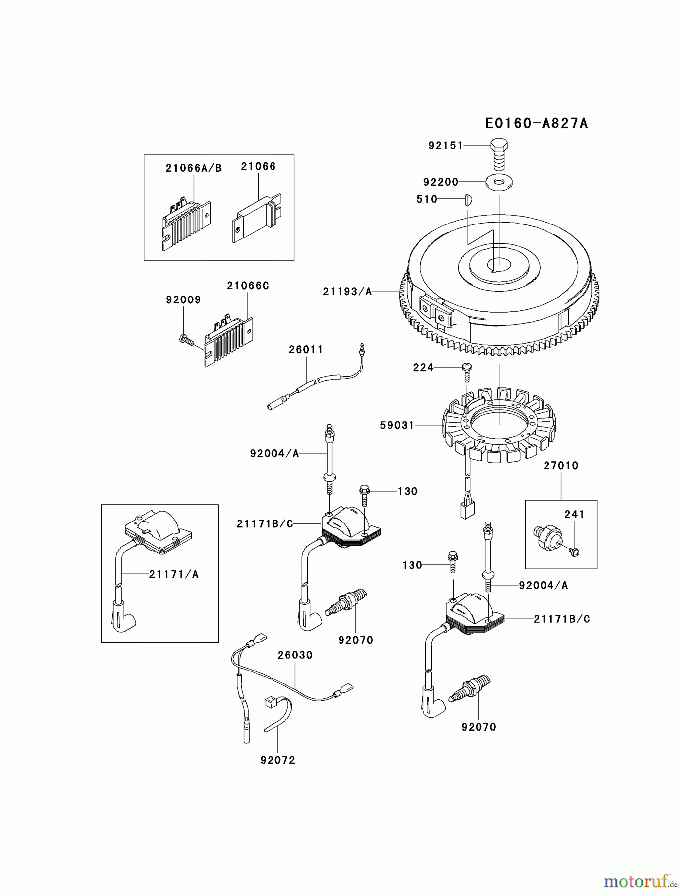  Kawasaki Motoren Motoren Vertikal FH641V - DS25 bis FS481V - BS13 FH680V-GS09 - Kawasaki FH680V 4-Stroke Engine ELECTRIC-EQUIPMENT