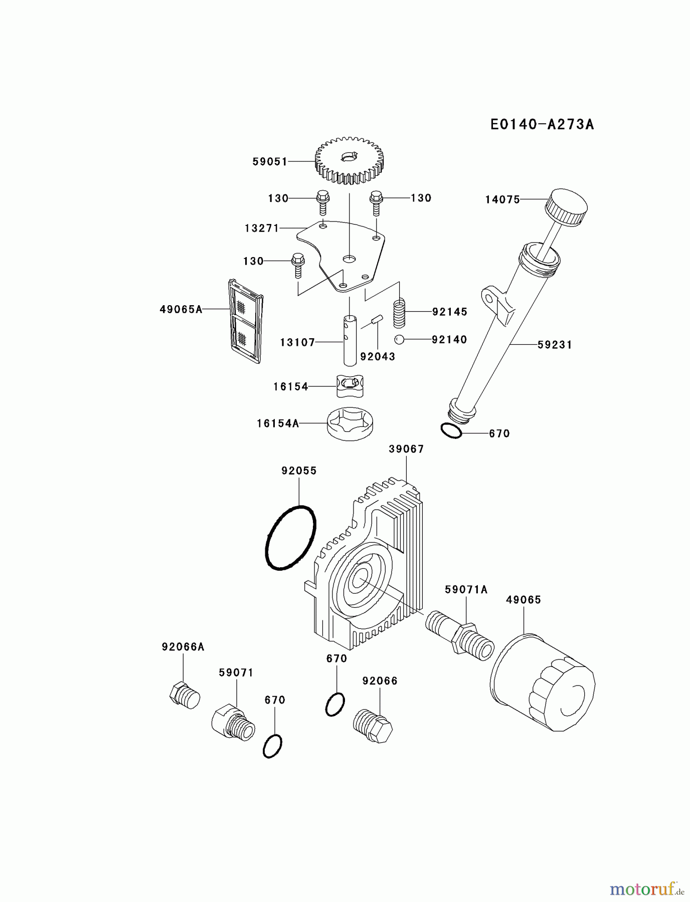  Kawasaki Motoren Motoren Vertikal FH641V - DS25 bis FS481V - BS13 FH721V-AS23 - Kawasaki FH721V 4-Stroke Engine LUBRICATION-EQUIPMENT