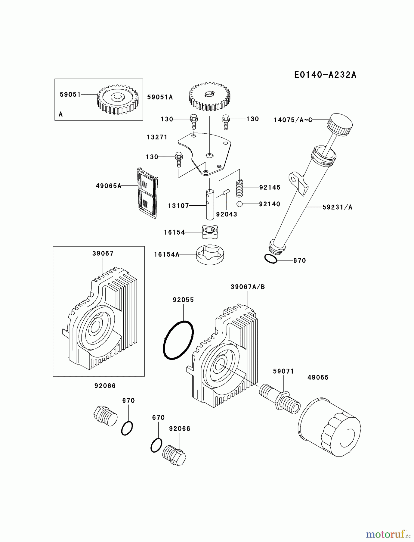  Kawasaki Motoren Motoren Vertikal FH641V - DS25 bis FS481V - BS13 FH721V-BS01 - Kawasaki FH721V 4-Stroke Engine LUBRICATION-EQUIPMENT