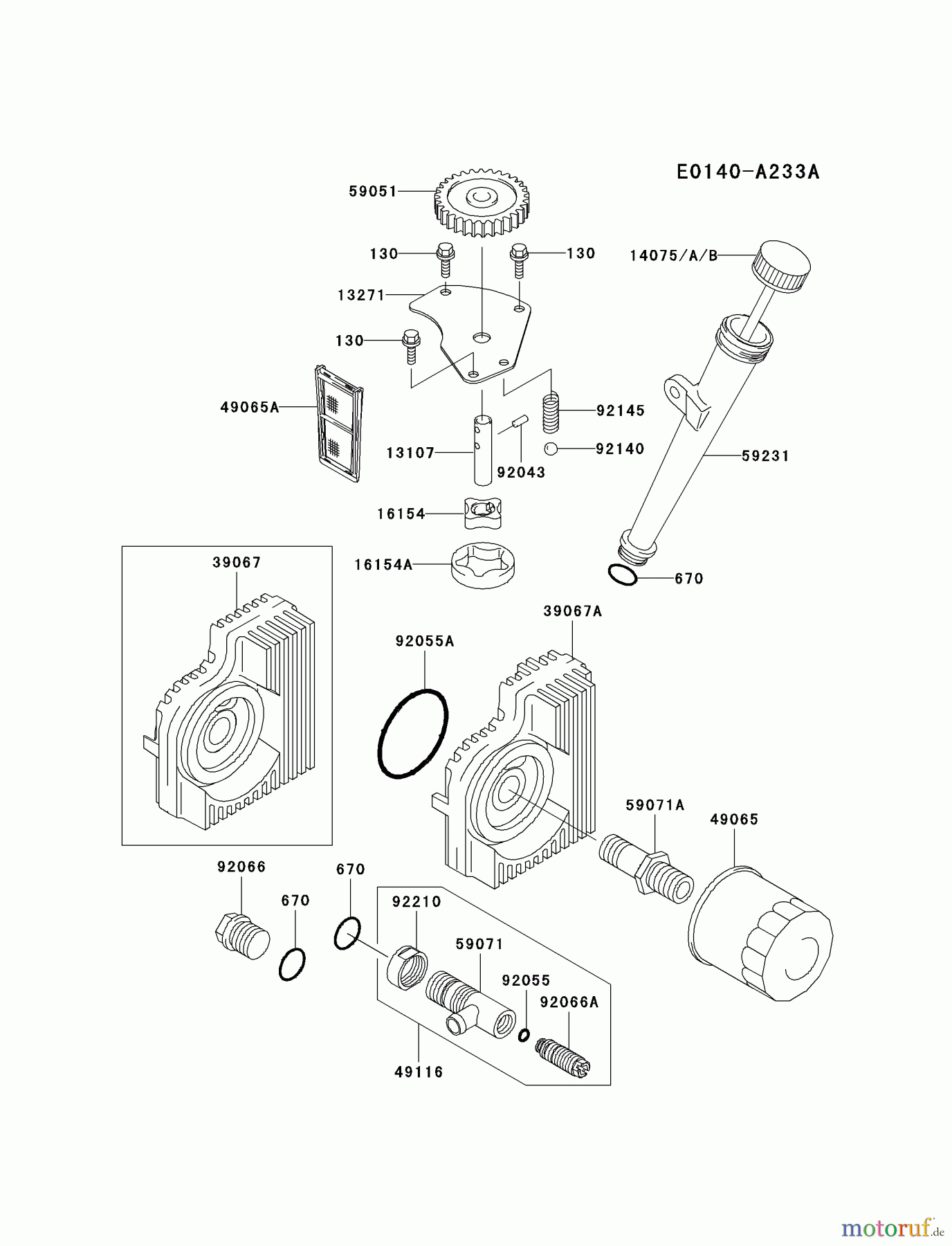  Kawasaki Motoren Motoren Vertikal FH641V - DS25 bis FS481V - BS13 FH721V-BS04 - Kawasaki FH721V 4-Stroke Engine LUBRICATION-EQUIPMENT