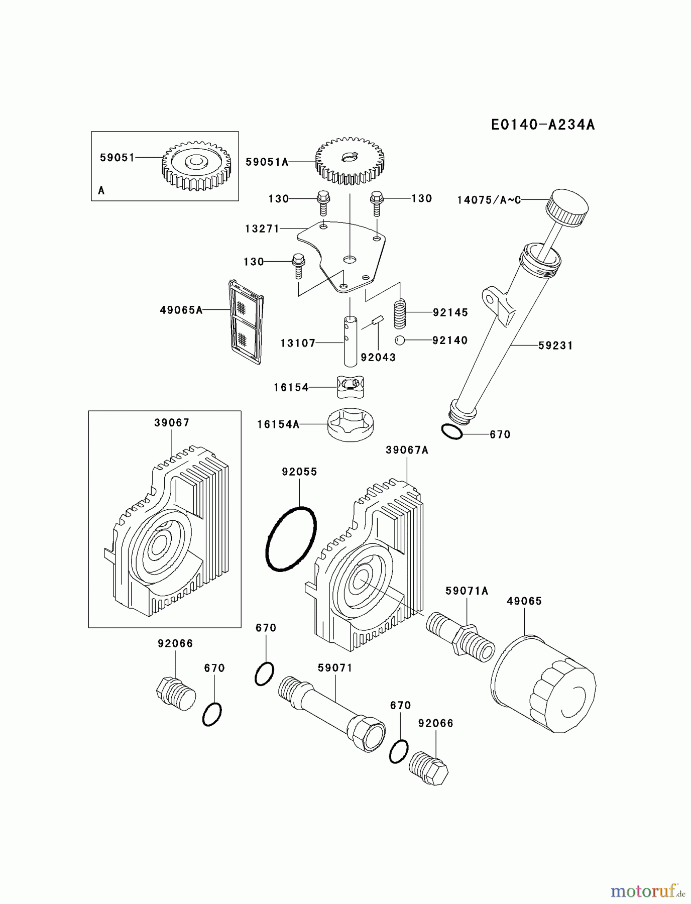  Kawasaki Motoren Motoren Vertikal FH641V - DS25 bis FS481V - BS13 FH721V-AS05 - Kawasaki FH721V 4-Stroke Engine LUBRICATION-EQUIPMENT