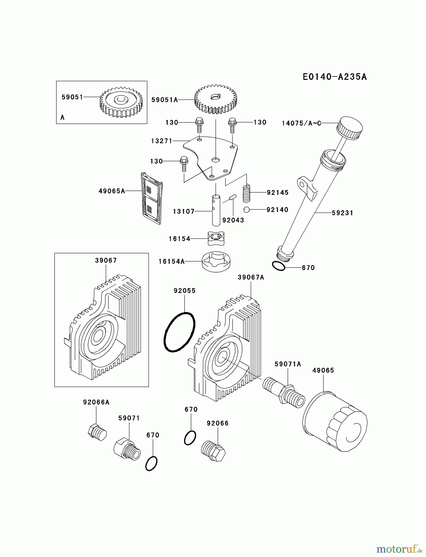  Kawasaki Motoren Motoren Vertikal FH641V - DS25 bis FS481V - BS13 FH721V-BS06 - Kawasaki FH721V 4-Stroke Engine LUBRICATION-EQUIPMENT