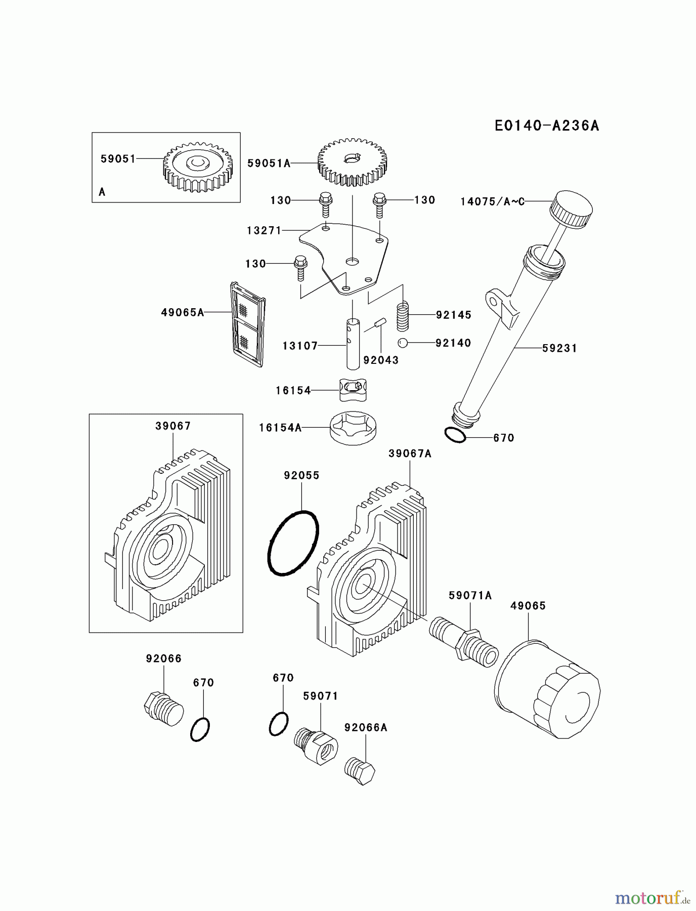  Kawasaki Motoren Motoren Vertikal FH641V - DS25 bis FS481V - BS13 FH721V-AS07 - Kawasaki FH721V 4-Stroke Engine LUBRICATION-EQUIPMENT